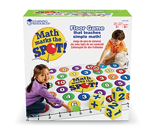 Learning Resources Math Marks The Spot Floor Game, Homeschool, Number Recognition, Addition & Subtraction, Ages 5+ Learning Resources