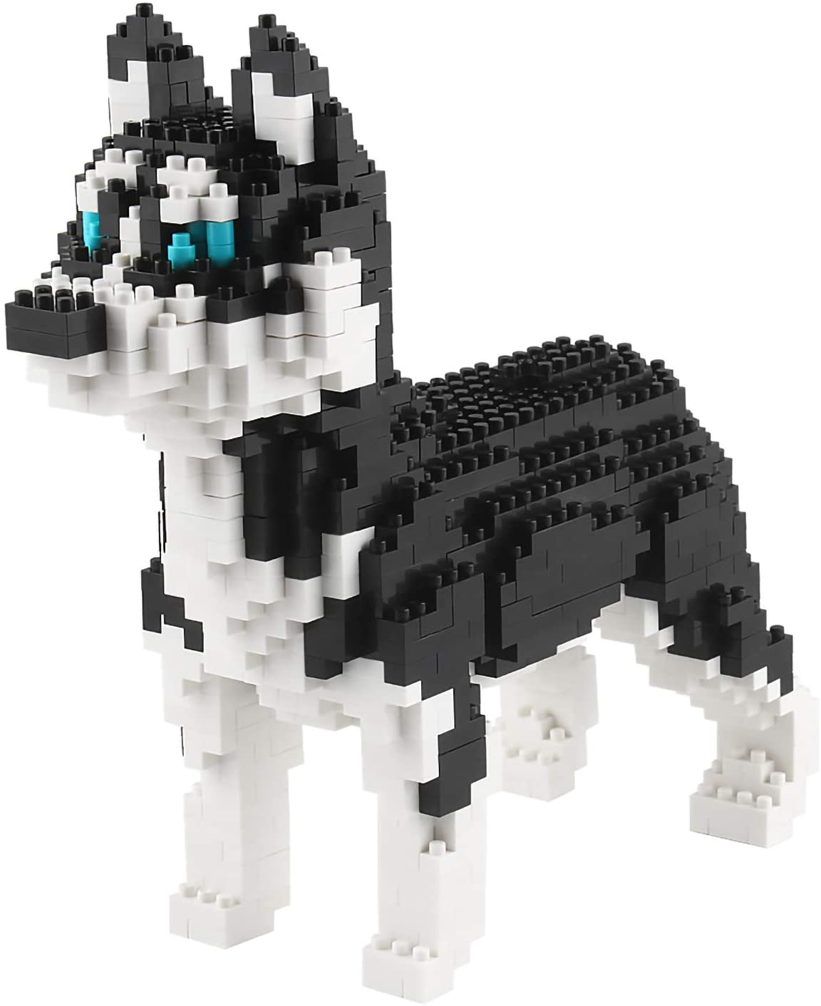 950 Pieces &nbsp;Micro Dog Building Blocks Mini Pet Building Toy Bricks, KLJM-02 (Husky) Kiddopark