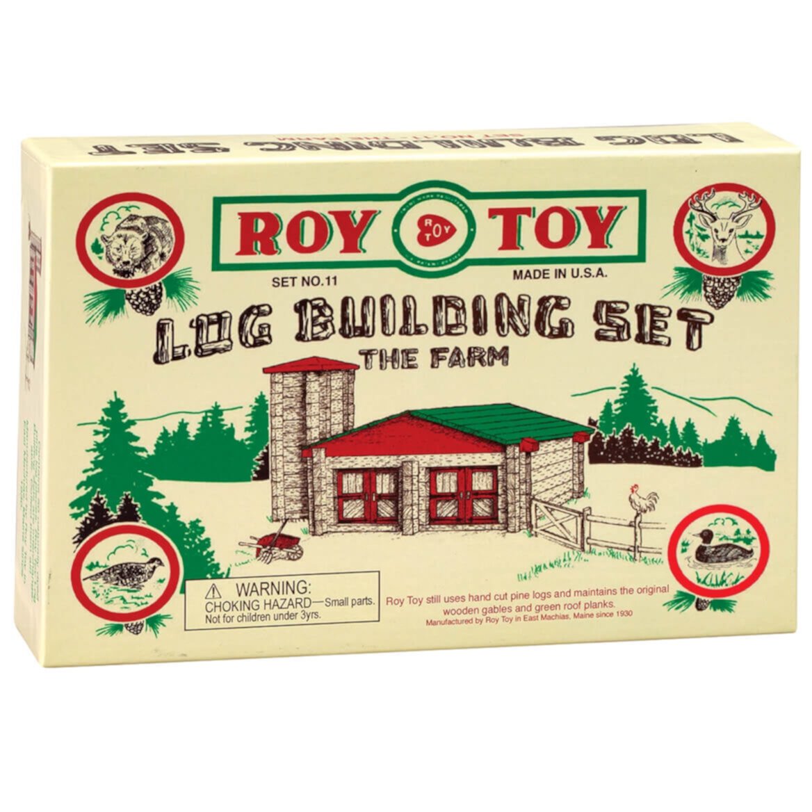 Roy Toy Log Building Set - The Farm Fox Valley Traders