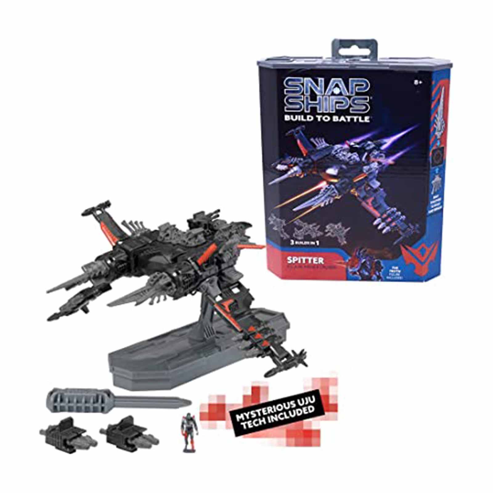 Snap Ships Komplex Spitter KLAW Missile Cruiser 3-In-1 Building Set PLAYMONSTER