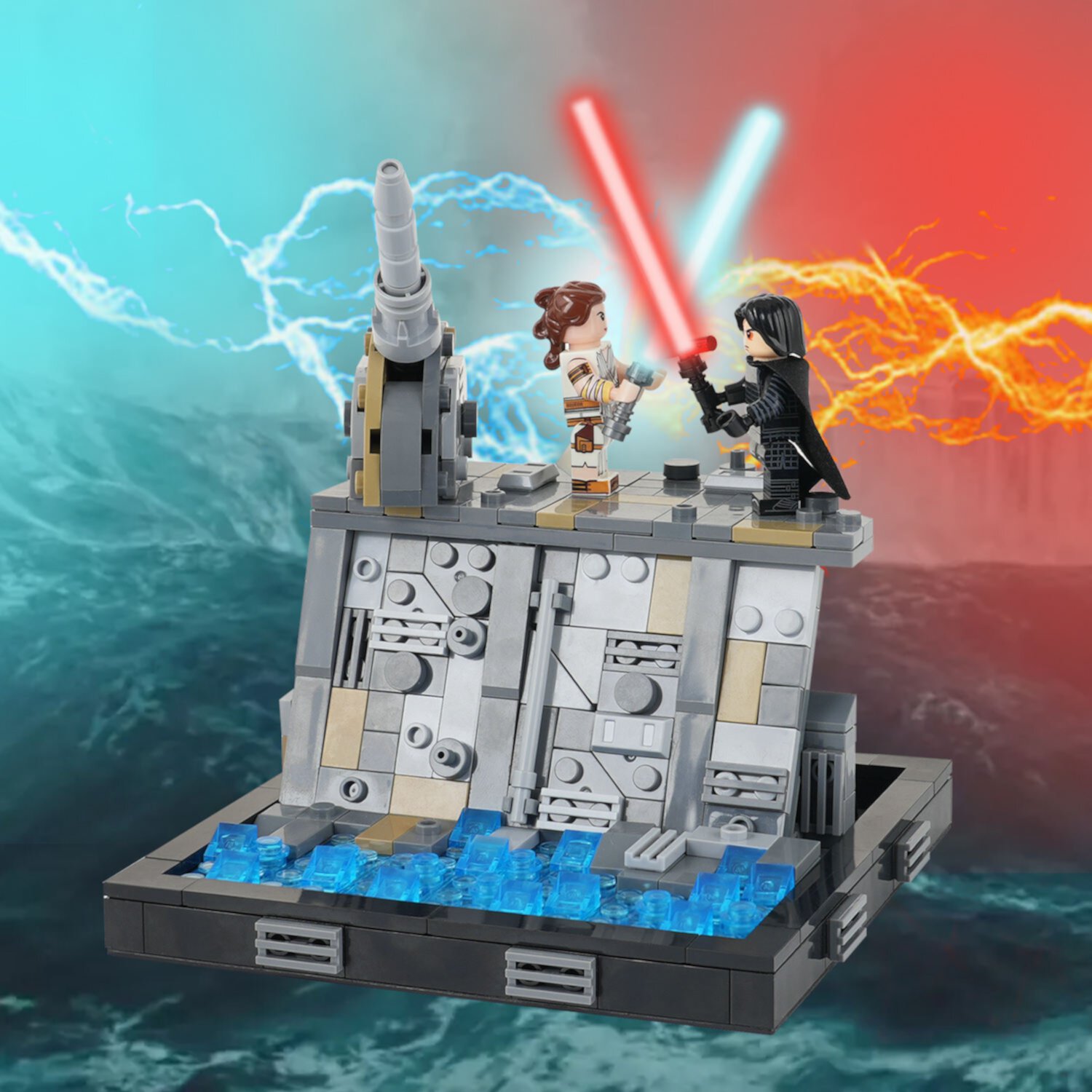 Star Wars Duel on Death Star Debris Rey vs Kylo Ren Building Block Figure Moc Bricks 397 Pcs Toybuy