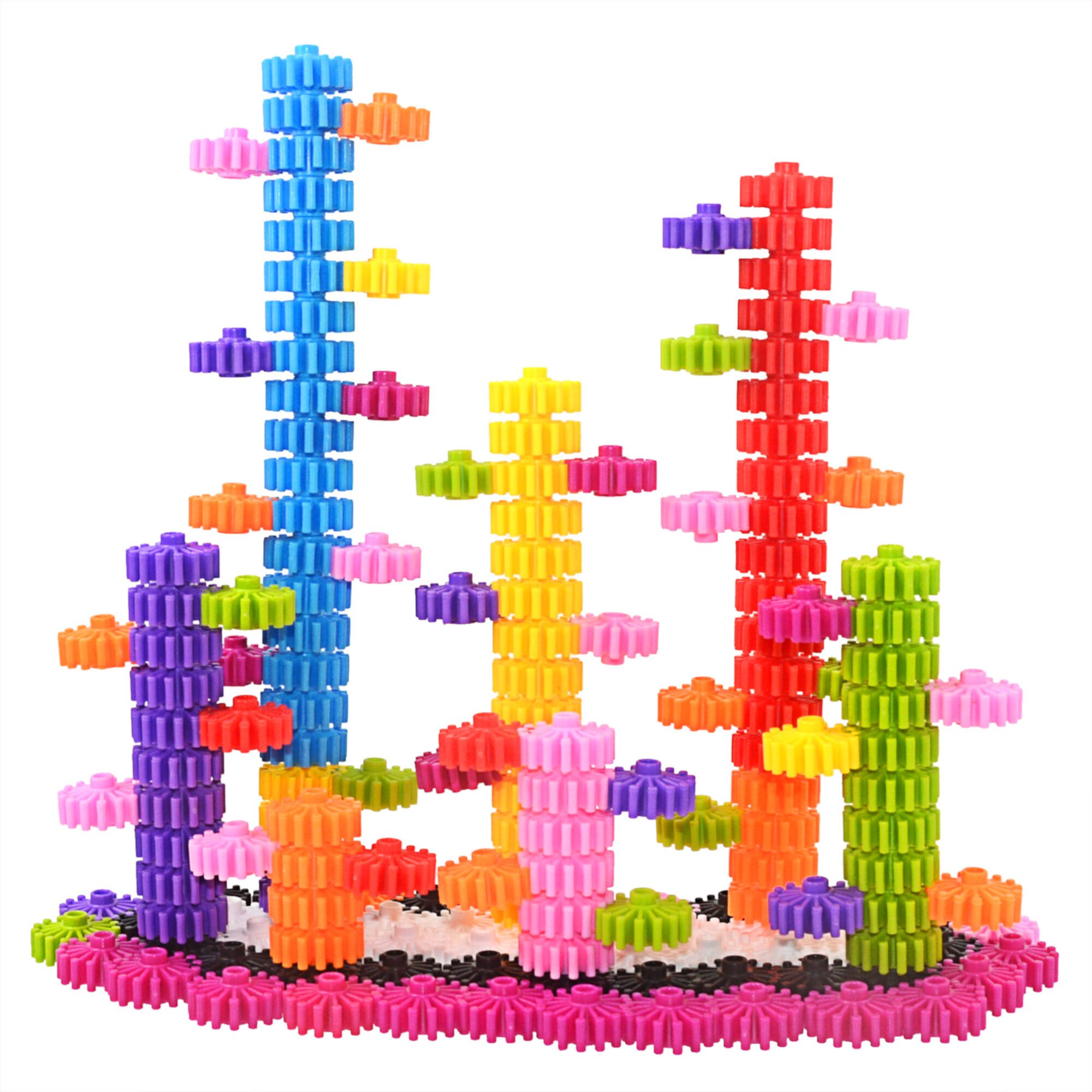 Gears Interlocking Learning Set, Building Kits STEM Construction Toy - 180 Pcs TOMYOU