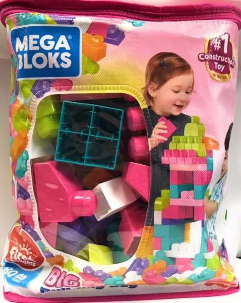 Mega Brands Mega Bloks - Big Building Bag 80 Piece Pink Mattel