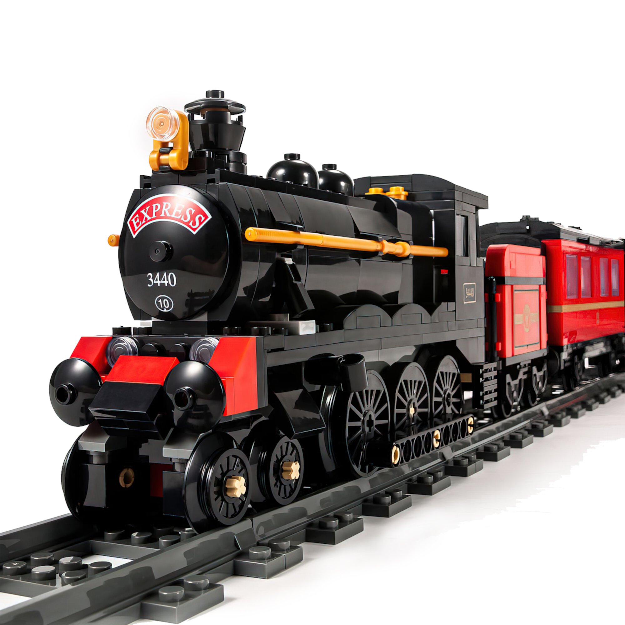 HI-REEKE Train Building Block Set GWR Steam Locomotive Building Kit Toy for Adult Black HI-REEKE