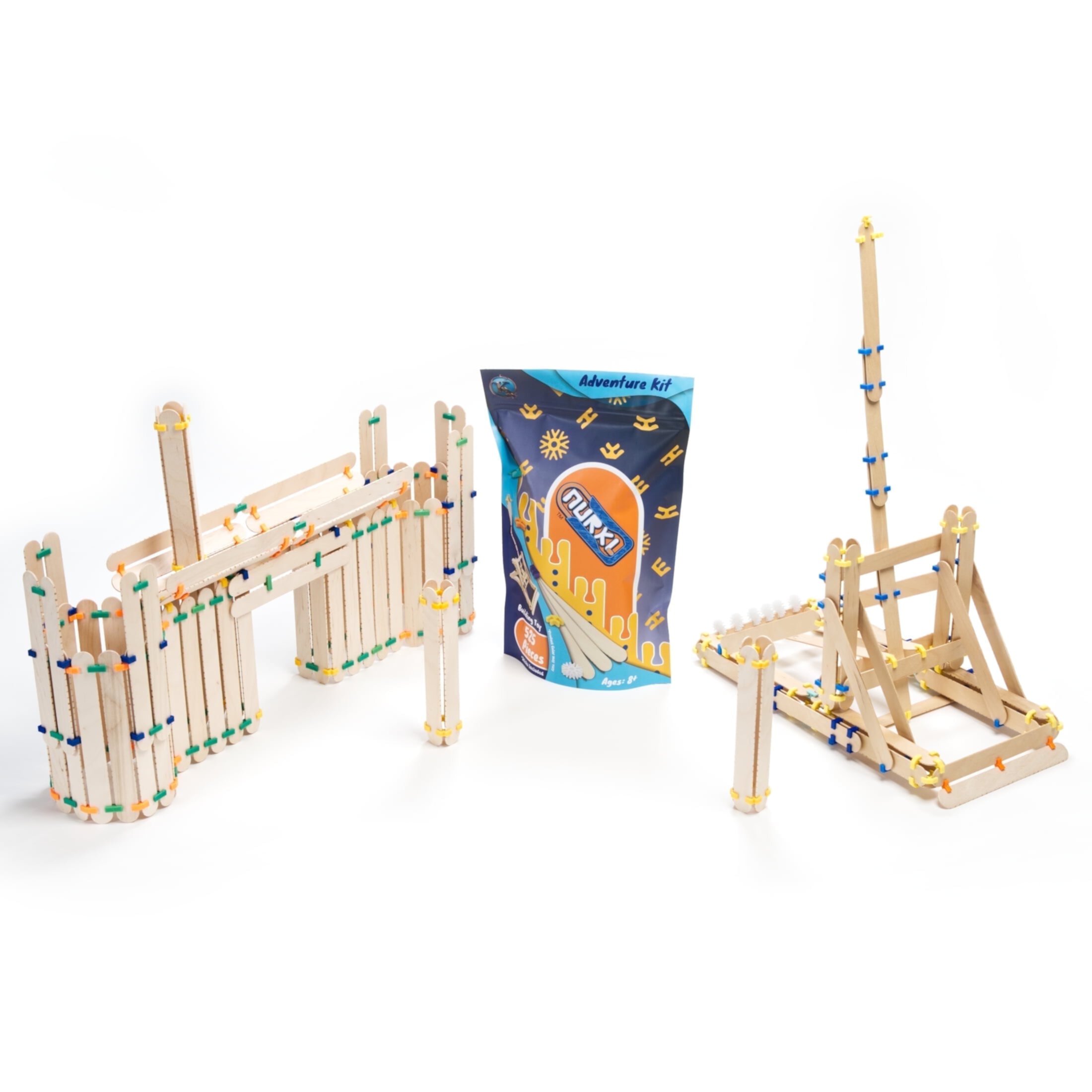 Конструкторский набор Nurkl Adventure Kit: 525 деталей, STEM игрушка для детей, включает 360 соединителей Nurkl