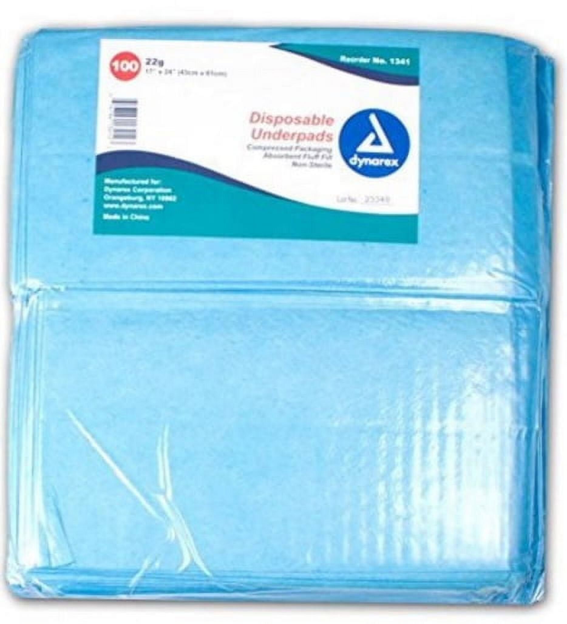 Dynarex Disposable Underpads, 17x24, Tissue Fill - 3/100/Cs Dynarex