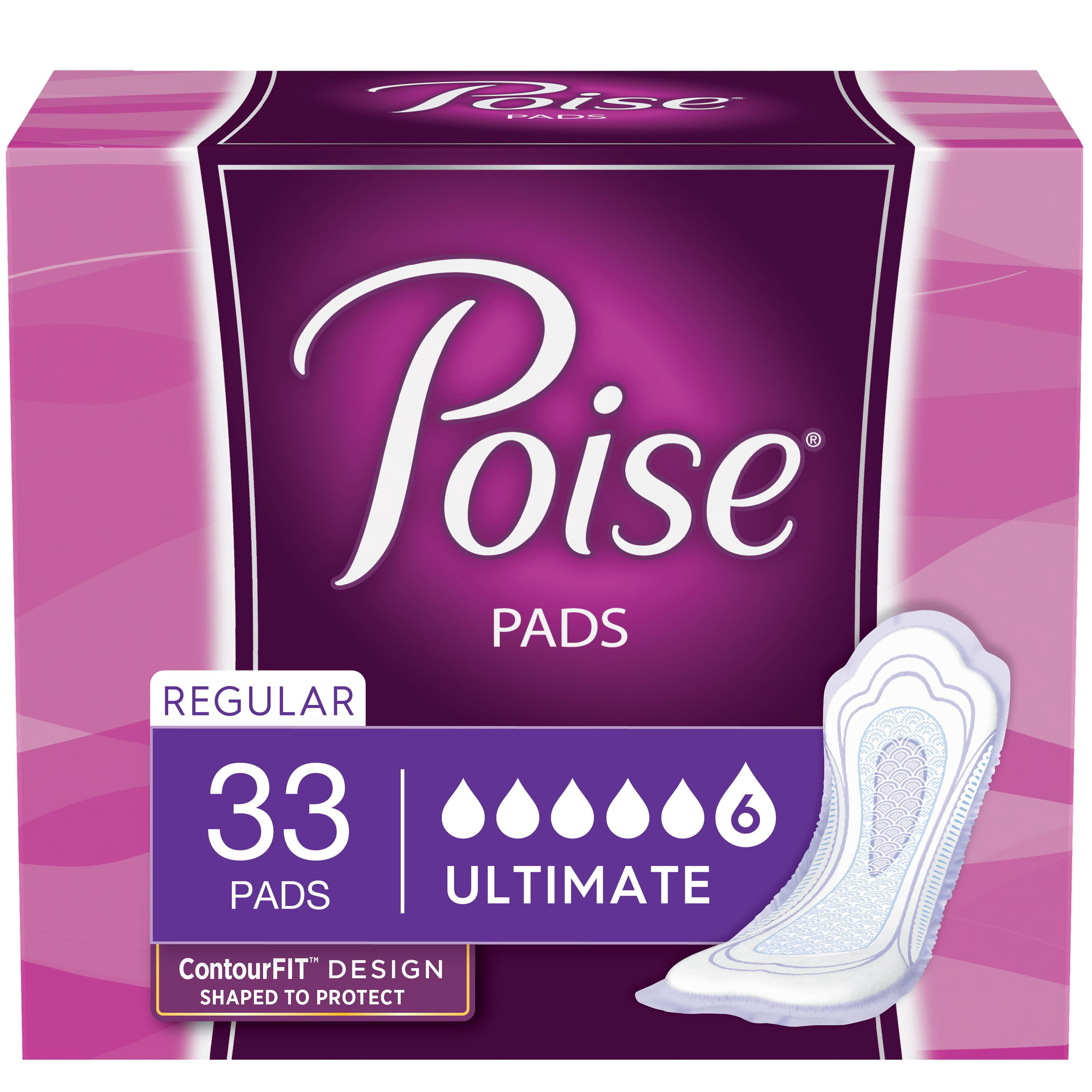 Прокладки для женщин от недержания, ультраабсорбирующие, 33 шт Poise