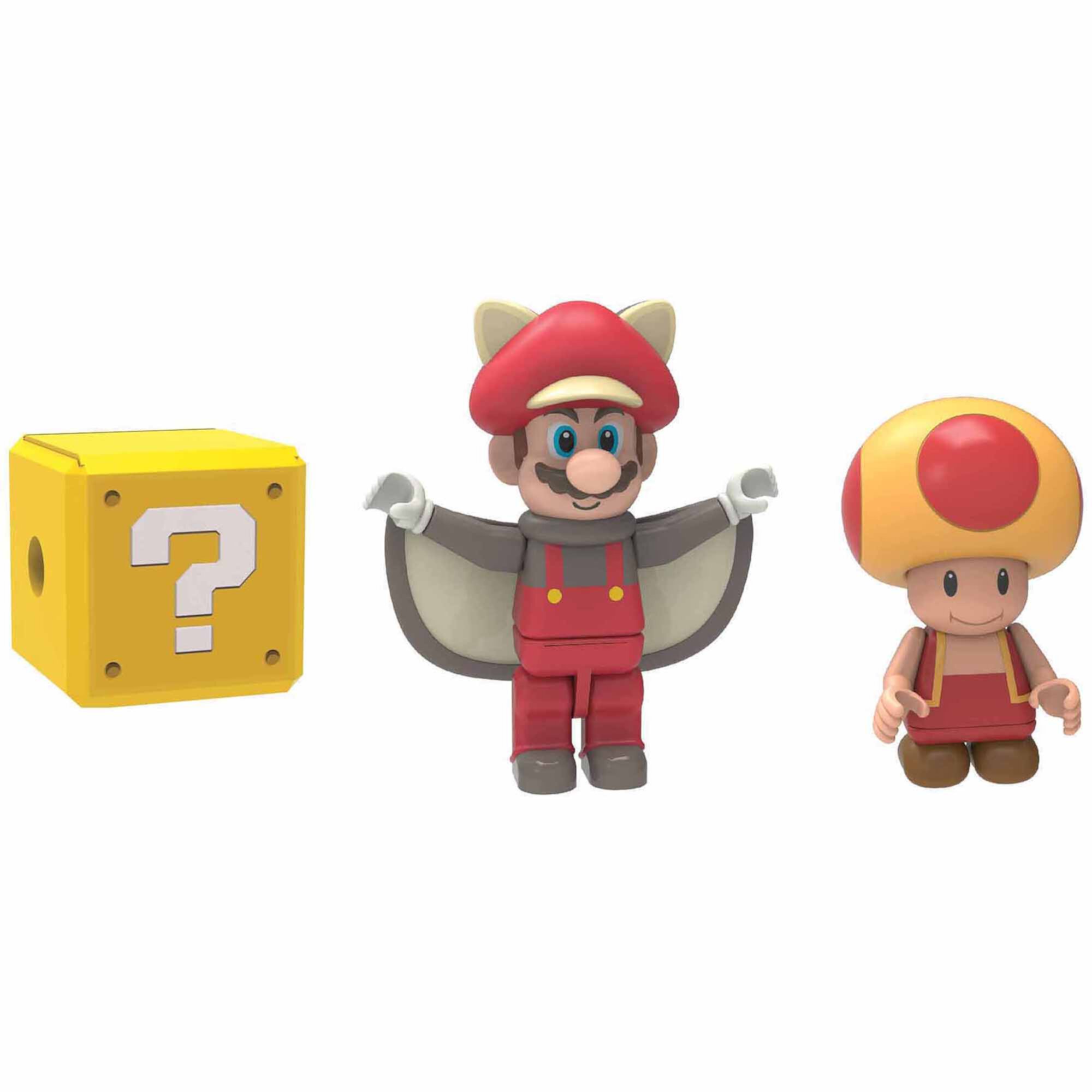 K'NEX Super Mario Buildable Figure 3-Pack: Flying Squirrel Mario, Fire Toad & Mystery Figure K'NEX