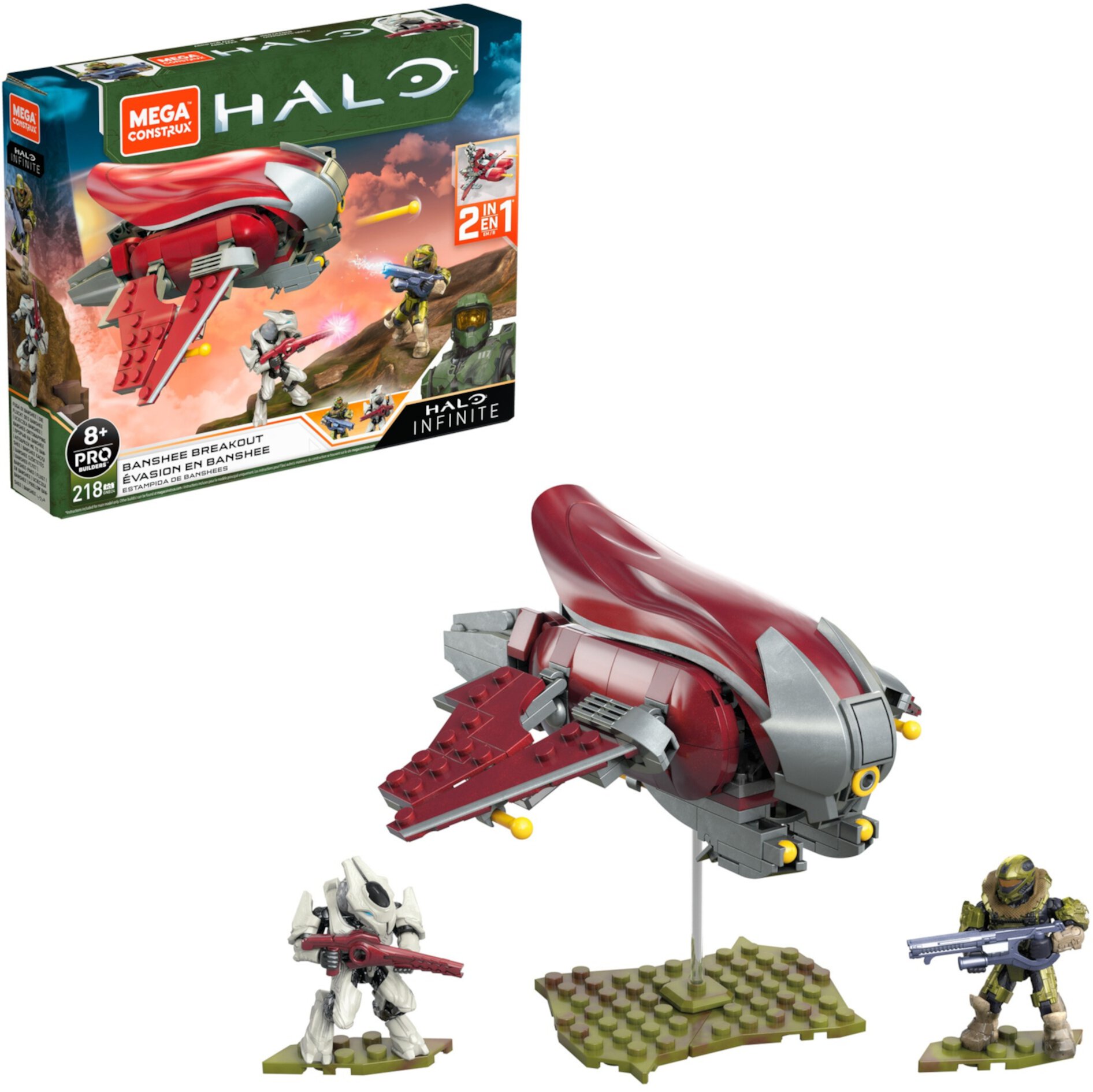 Конструктор MEGA Halo Banshee с фигуркой Спартанца, 218 деталей Mega Construx