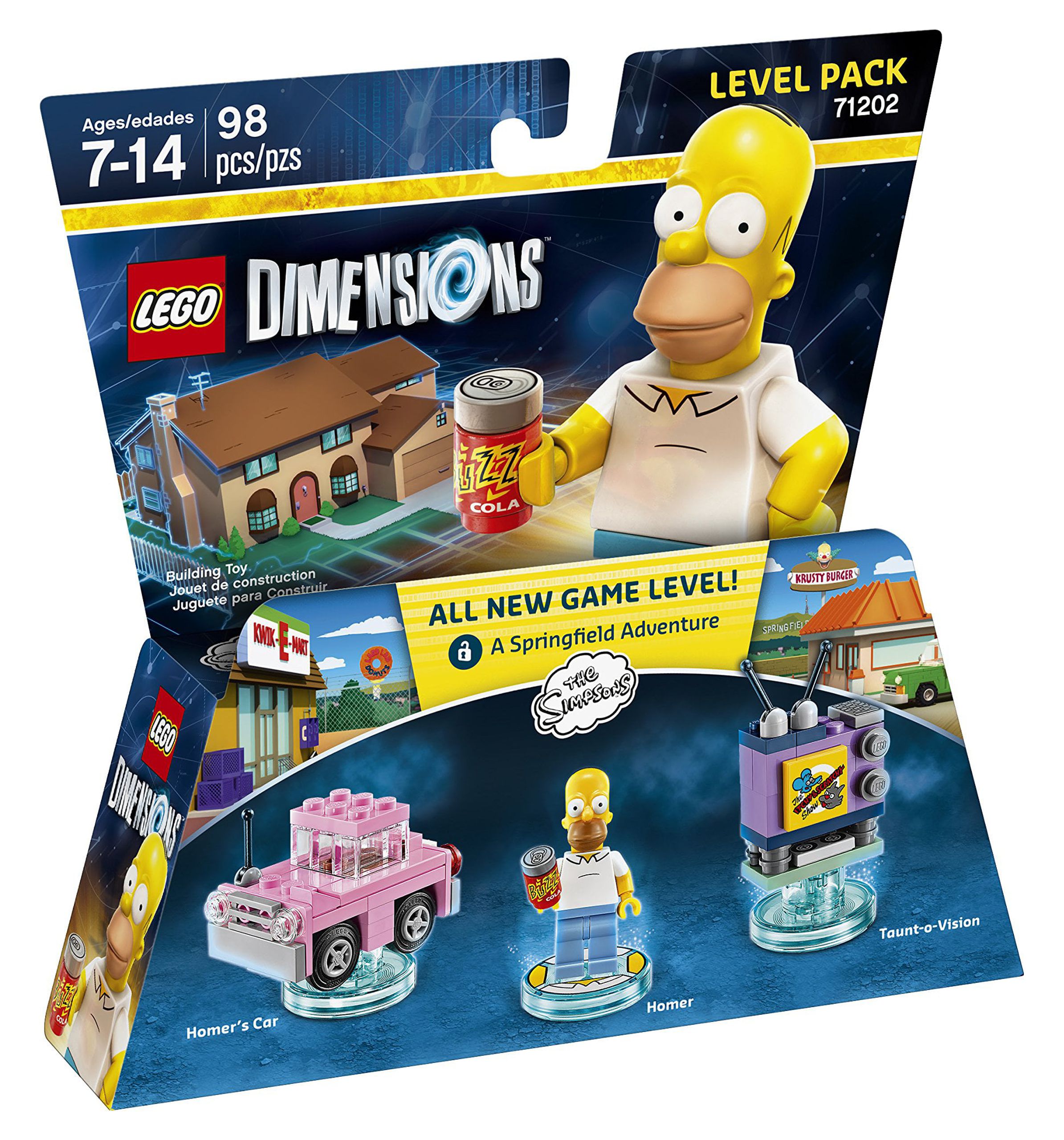 Игровой набор для создания уровня по мотивам Симпсонов для LEGO Dimensions, включая уникальный уровень «Приключение в Спрингфилде» Lego