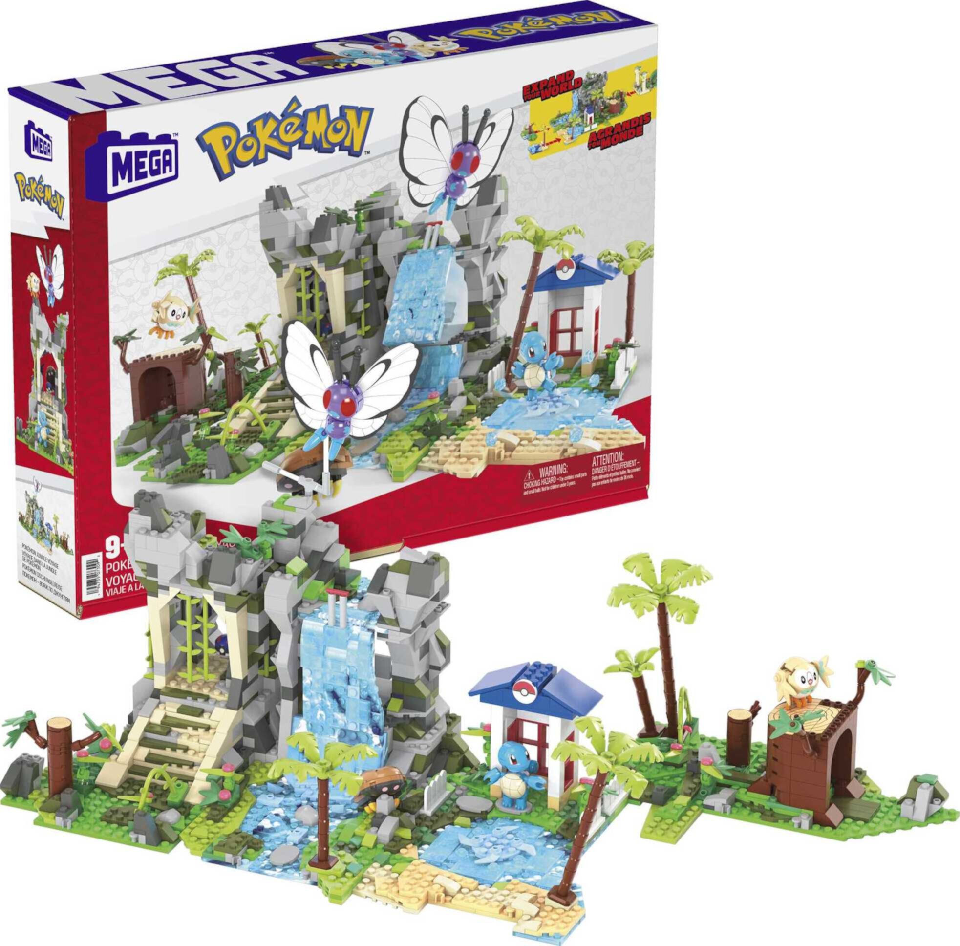 Конструктор MEGA Pokemon Jungle Voyage (1362 деталей), 4 фигурки для детей от 9 лет Mega