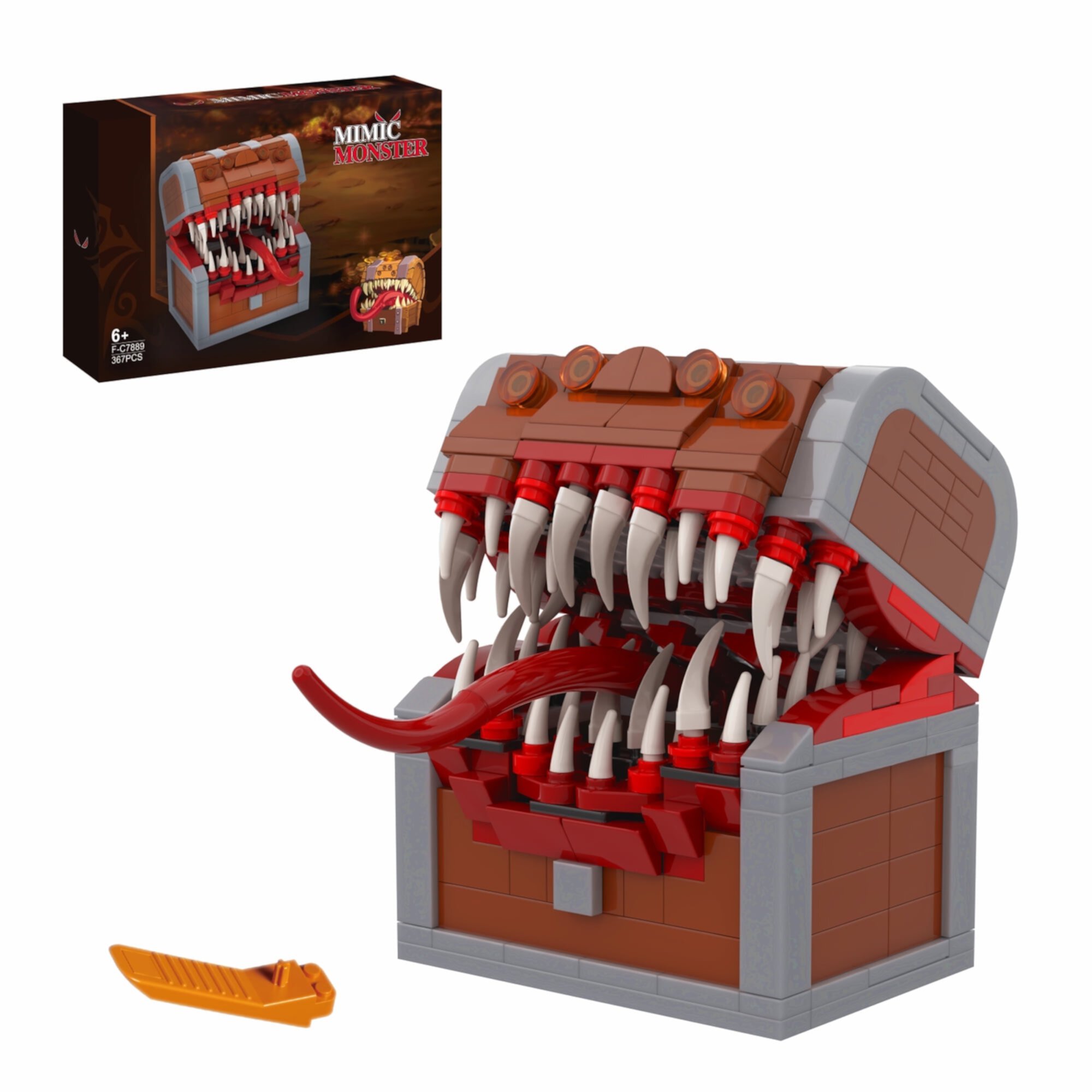 Treasure Chest Monster Building Block Kit,Treasure Chest Monster Construction Building Bricks Set for Game Fans Gift(330Pcs) BuildingBoat