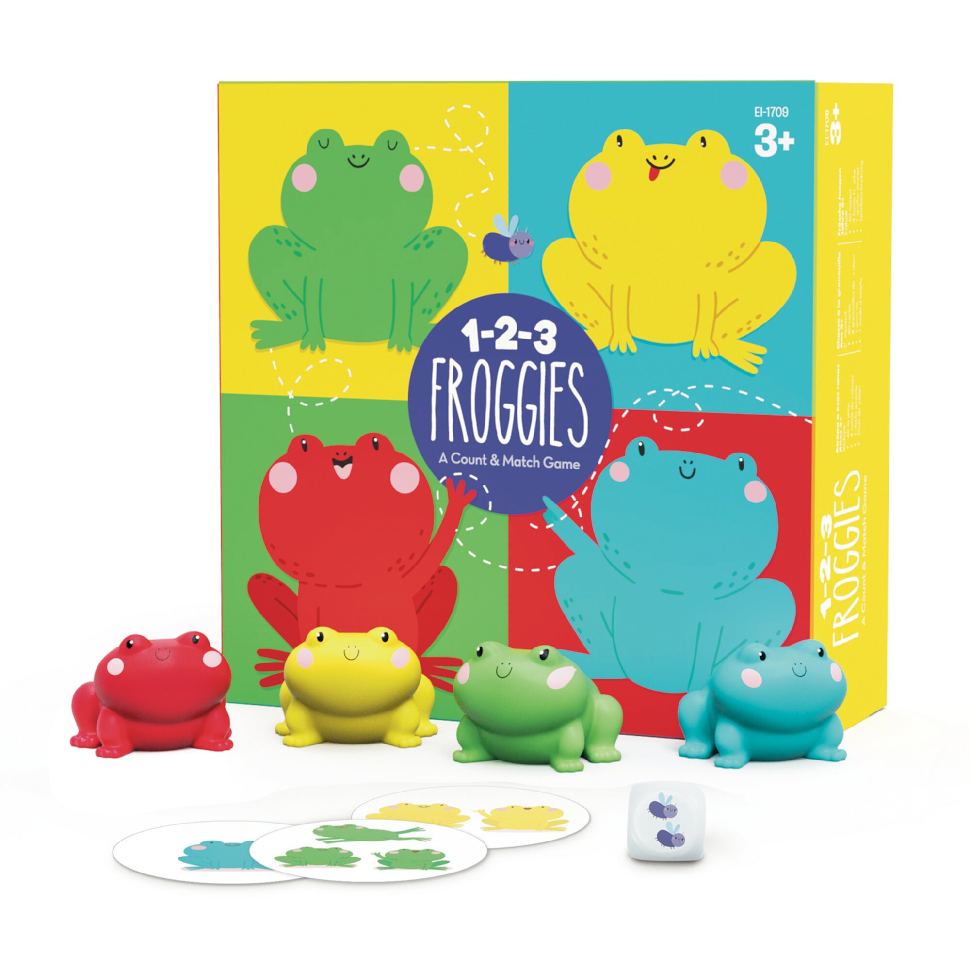 Educational Insights 1-2-3 Froggies, Counting & Color Matching Game for Preschoolers, No Reading Required, Ages 3+ Educational Insights