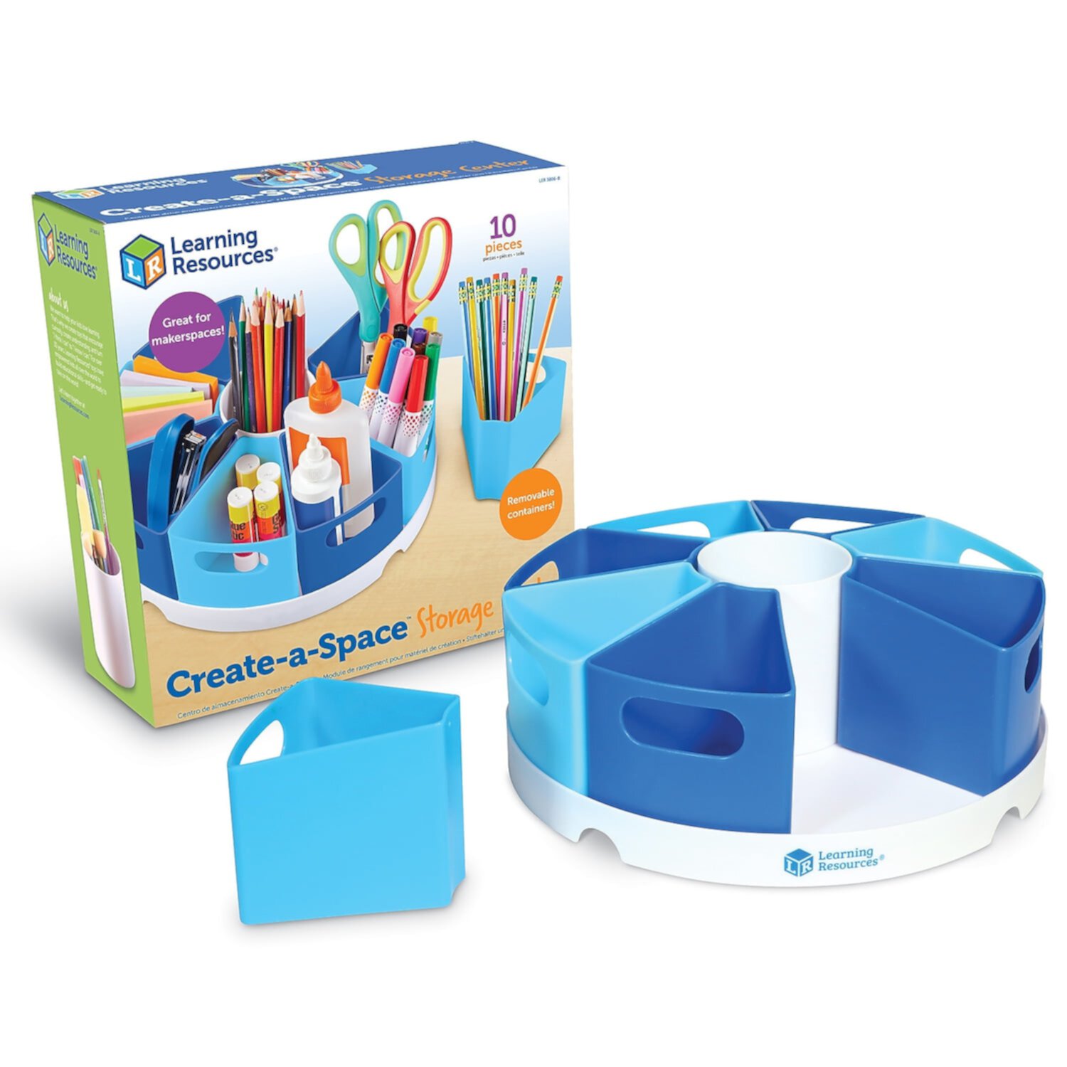 Learning Resources Create A Space Plastic Organizer Kits Blue (LER3806B) Learning Resources