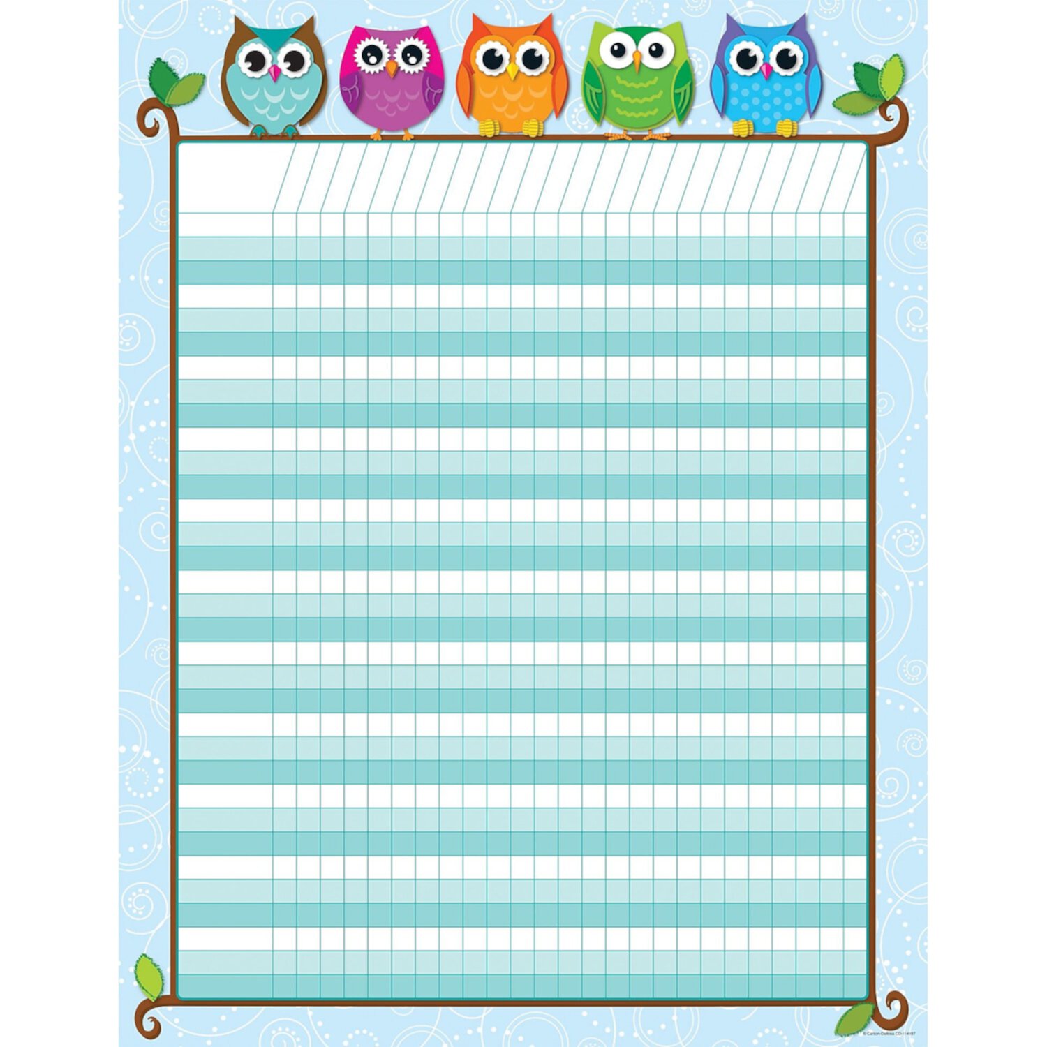 CARSON-DELLOSA Colorful Owls Incentive Chart 114197 CD CARSON-DELLOSA PUBLISHING GROUP