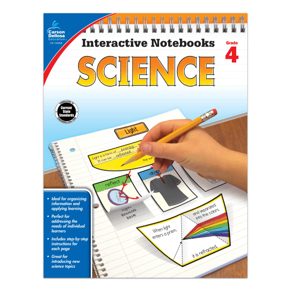 Carson-Dellosa Science Notebook Grade 4 96 Pgs MI 104908 CD CARSON-DELLOSA PUBLISHING GROUP