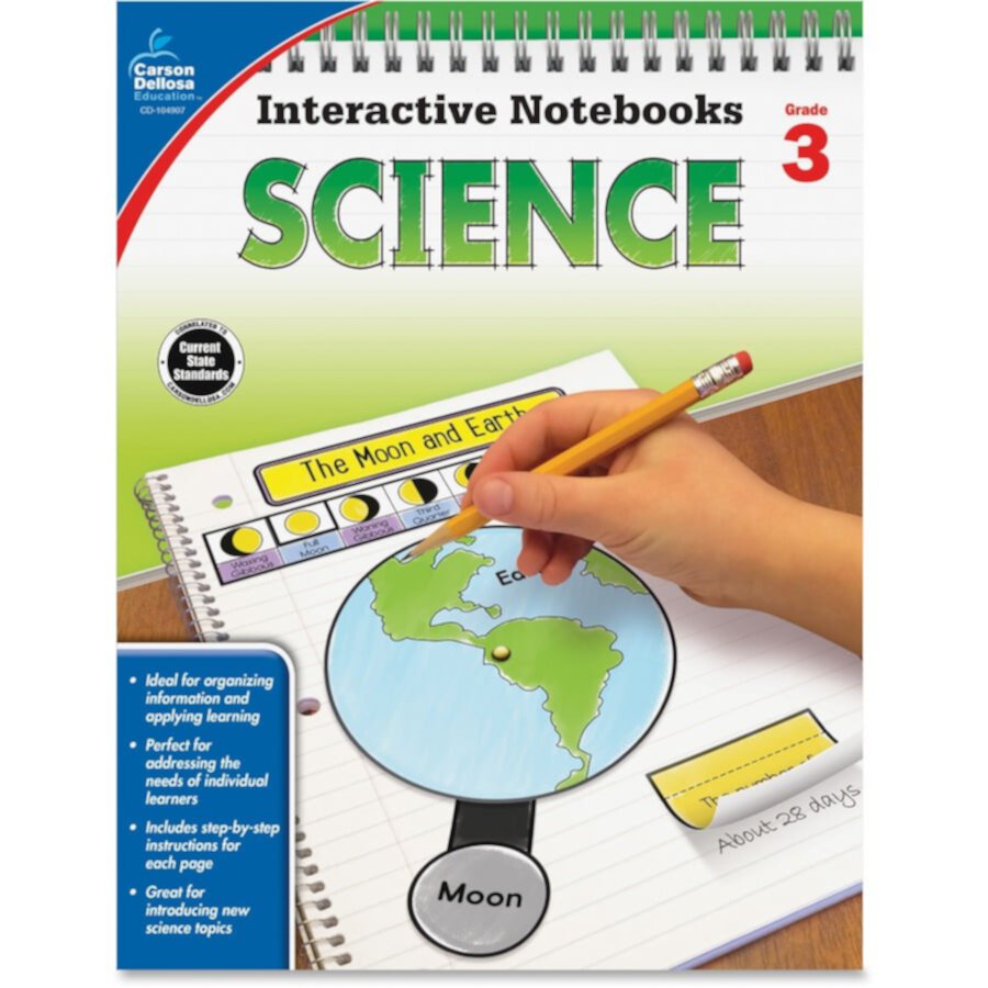 Carson-Dellosa Grade 3 Science Interactive Notebook Interactive Printed Book CD CARSON-DELLOSA PUBLISHING GROUP