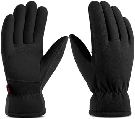 Winter Gloves for Men Women: -20°F Thermal Warm Deerskin Polar Fleece Cotton Glove OZERO