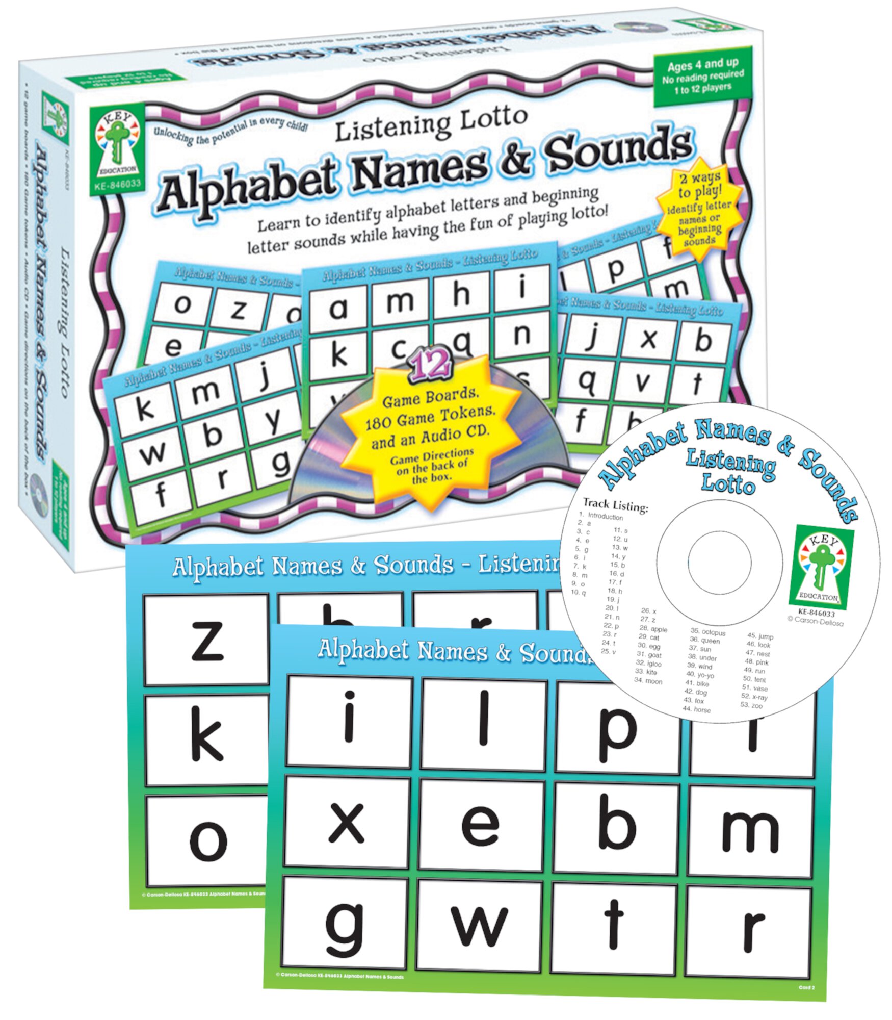 Key Education Alphabet Names & Sounds Board Game (193  items) Key Education