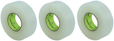 RENFREW PRO 3 Roll Pack of Polyflex Clear Hockey / Soccer Shin Pad and Sock Tape, 24MM x 30M Renfrew