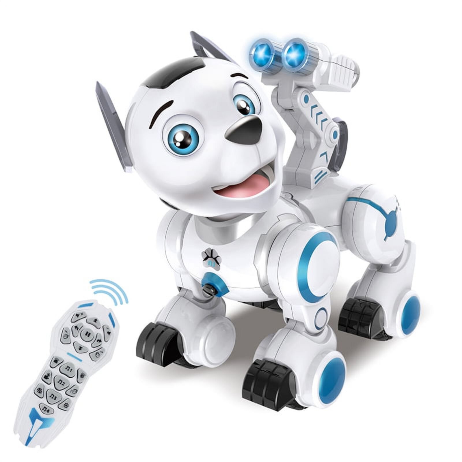 Fisca Interactive Remote Control Alive Robot Dogs Toys for Kids, Blink Patrol Electronic Pet Puppy for Toddlers Fisca