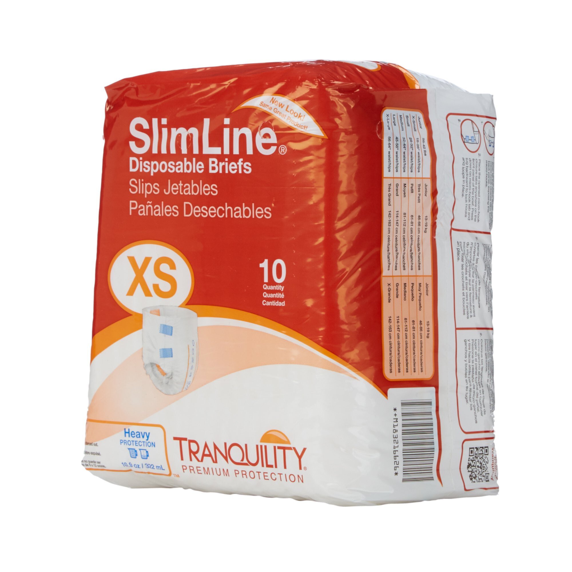 Одноразовые трусики Slimline X-Small для защиты от недержания, 10 шт Tranquility