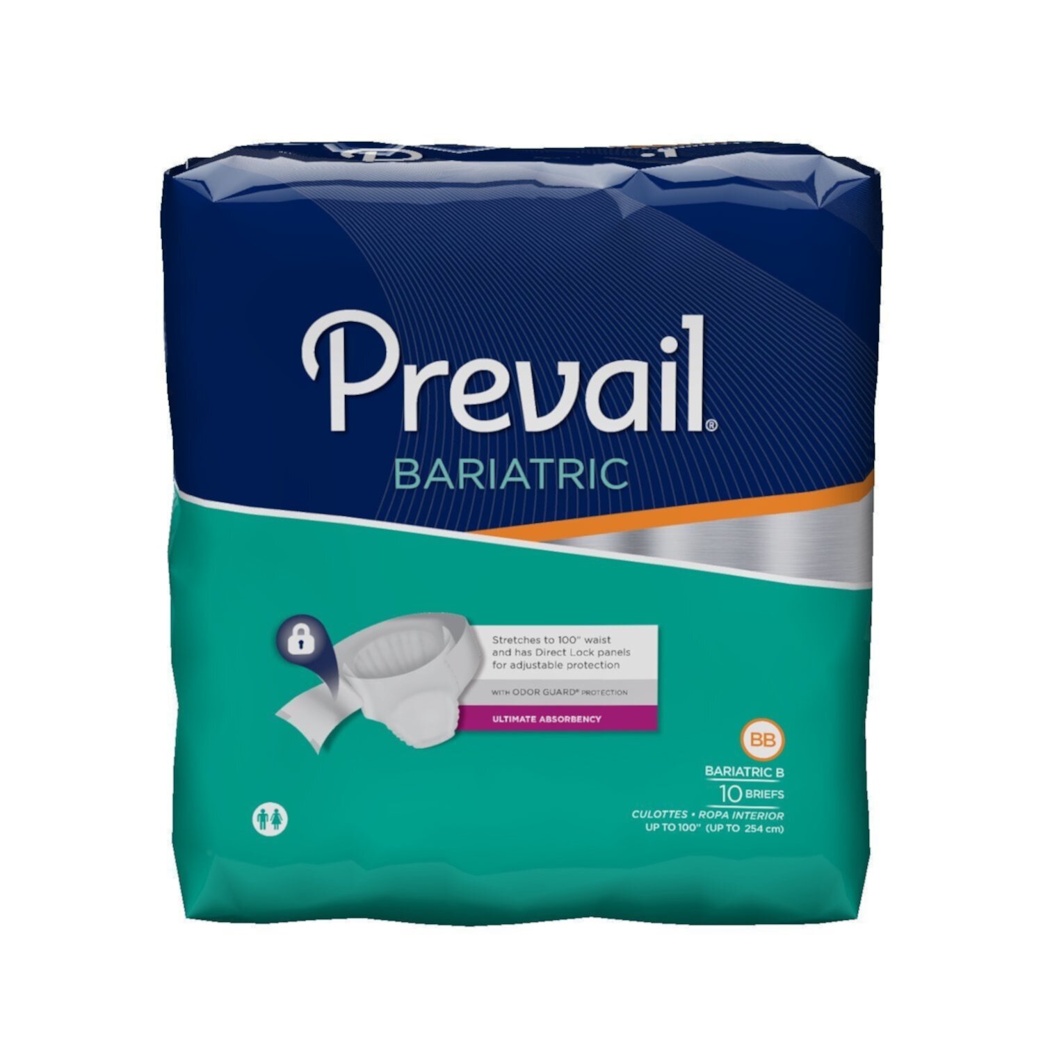 Prevail PV-094 Bariatric Briefs-40/Case Prevail