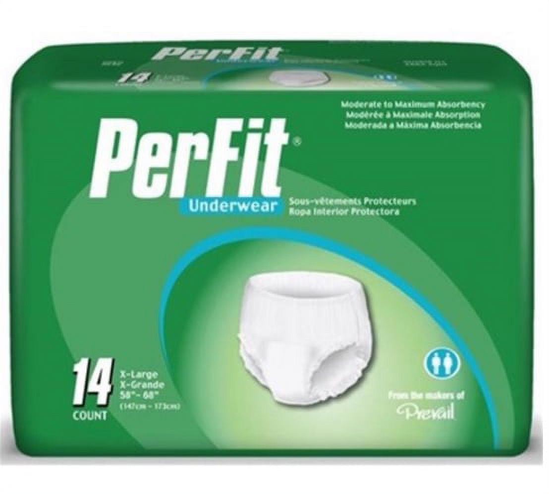 Prevail Per-Fit Adult Underwear, EX-LARGE, Heavy Absorbency, Pull On, PF-514 - Package of 14 Prevail