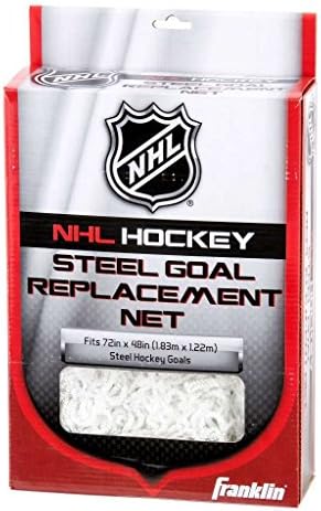 Franklin Sports NHL Hockey Goal Replacement Net - 72" Official Size Goal Replacement Netting - Outdoor Street Hockey Goal Net - Easy Attach Official Size Net - 72" x 48" x 30",White Franklin Sports