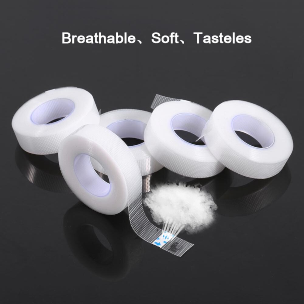 LYUMO 5 Rolls Transparent Medical PE Tape Breathable False Eyelash Extensions Makeup Tools,PE Tape,Eyelash LYUMO