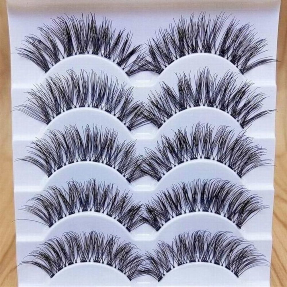 Yesbay 5 Pairs Natural Long Volume False Eyelashes Lashes Extensions Yesbay