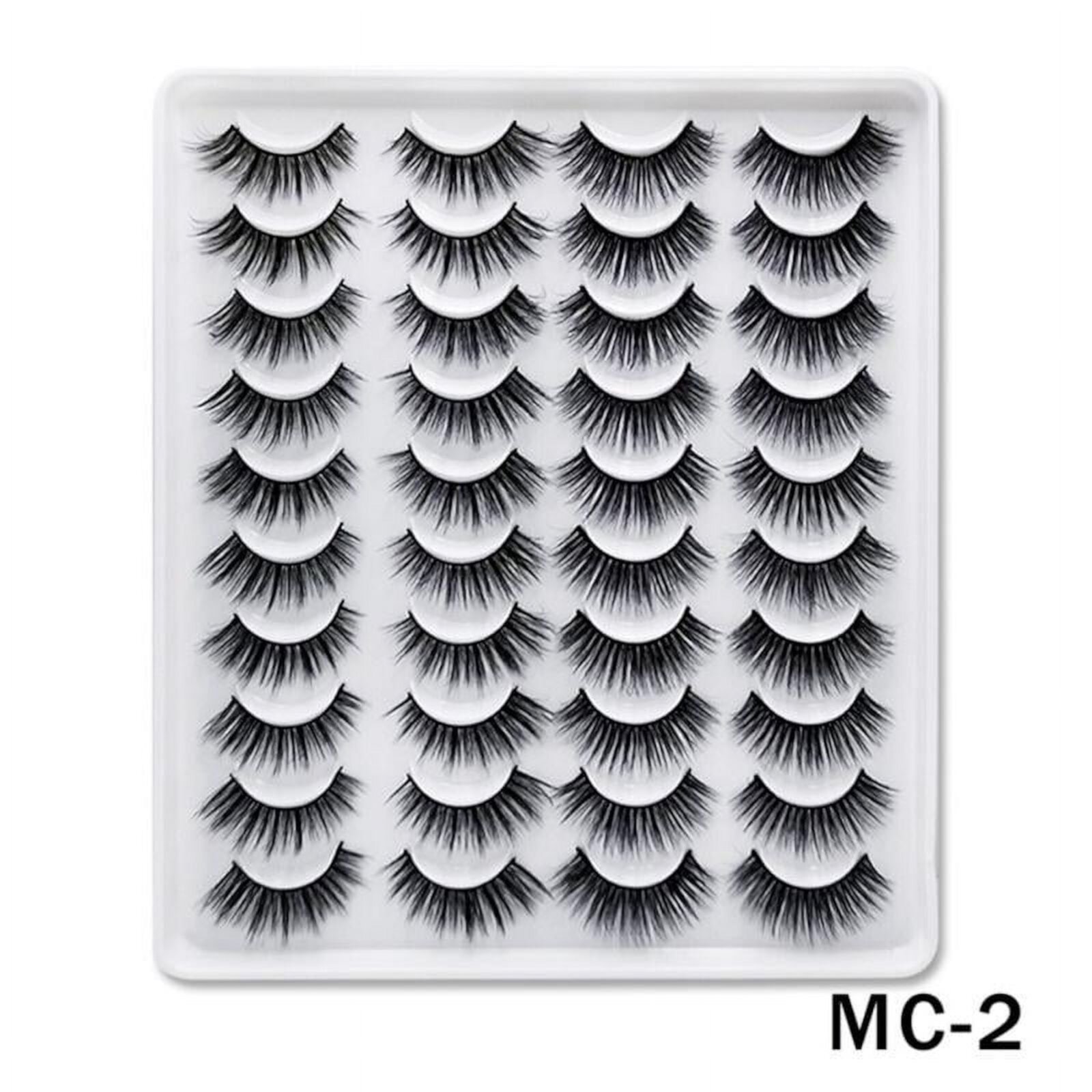 20 Pairs Fake Eyelashes Lashes Natural Dramatic Volume Eyelashes Extension False Eyelashes 3D Makeup Kit Pretty Comy