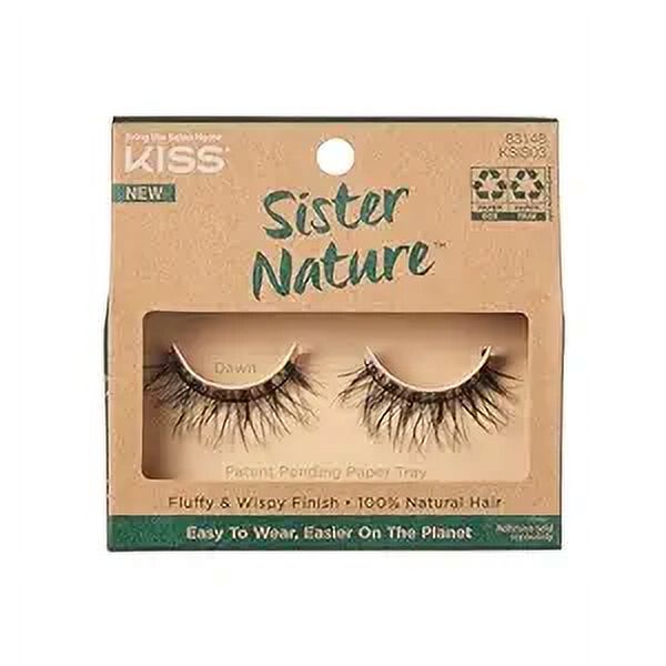 KISS Sister Nature False Eyelashes, Reusable Strip Lashes, 1 Pair, 2 Pack Kiss