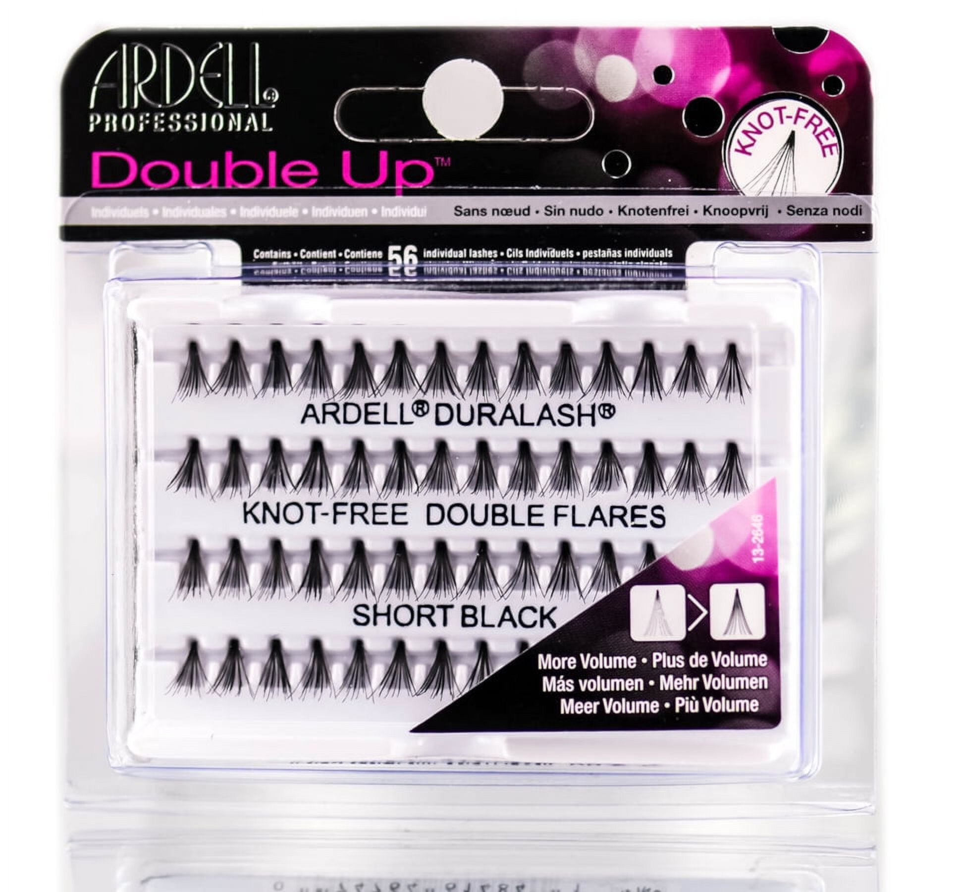 ARDELL Professional Double Individuals Knot-Free Double Flares Color: Short Black ARDELL