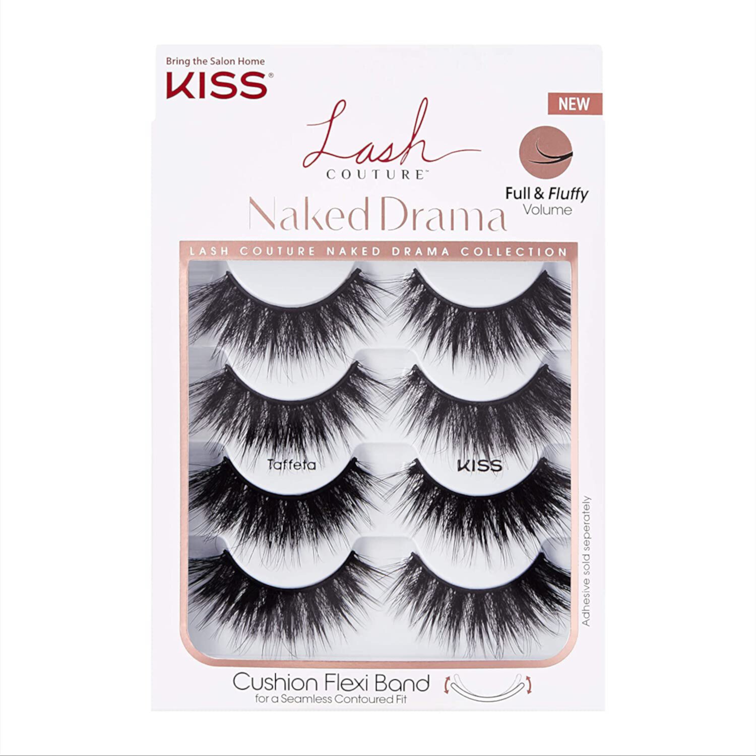 KISS Lash Couture Naked Drama Collection False Eyelashes, 4 Pairs.. Kiss