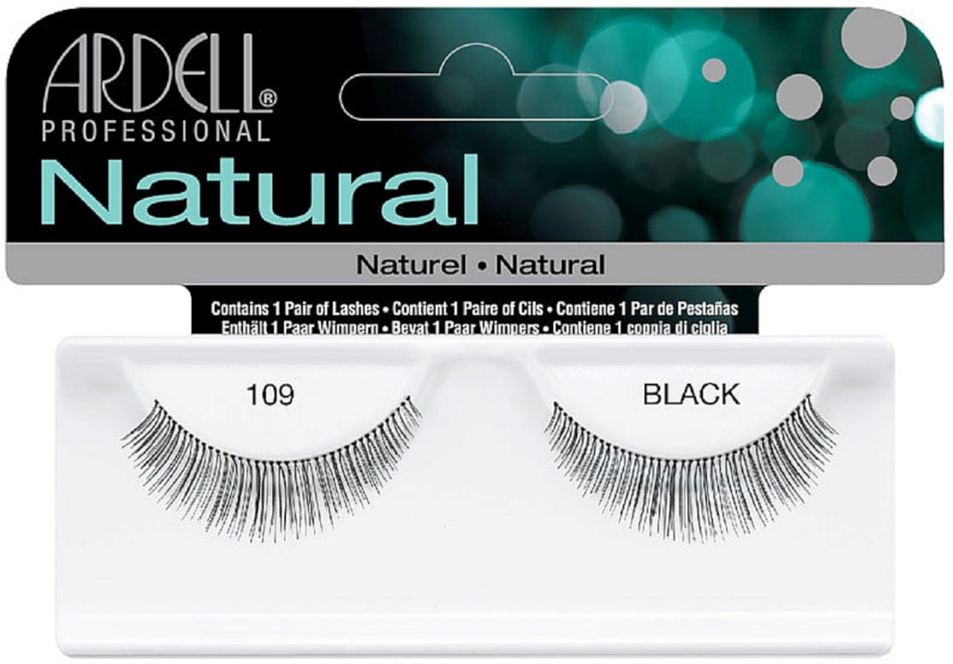 Ardell Natural Lashes, Black [109] 1 pair (Pack of 6) ARDELL