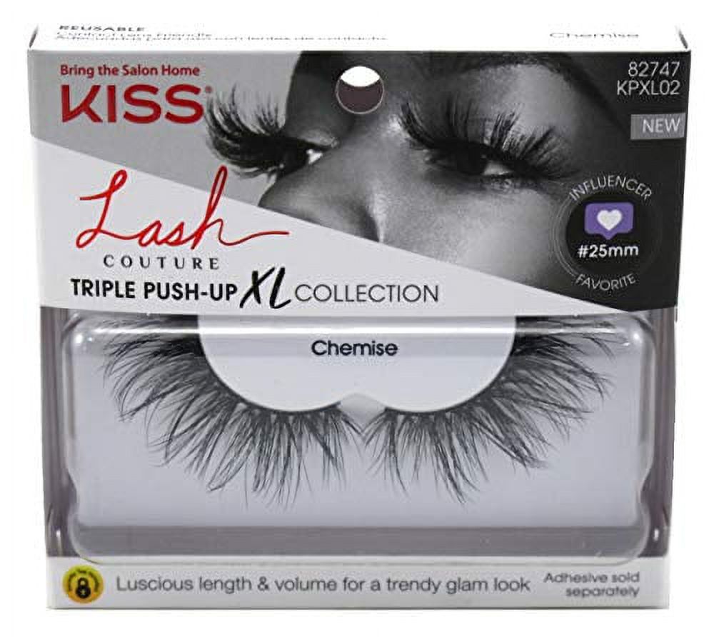 Kiss Lash Couture Triple Push-Up Xl Chemise, 1 Pair, 6 Pack Kiss