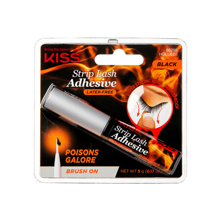 KISS Halloween Strip Lash Adhesive, Black, Net Wt. 5 g / 0.17 oz. Kiss