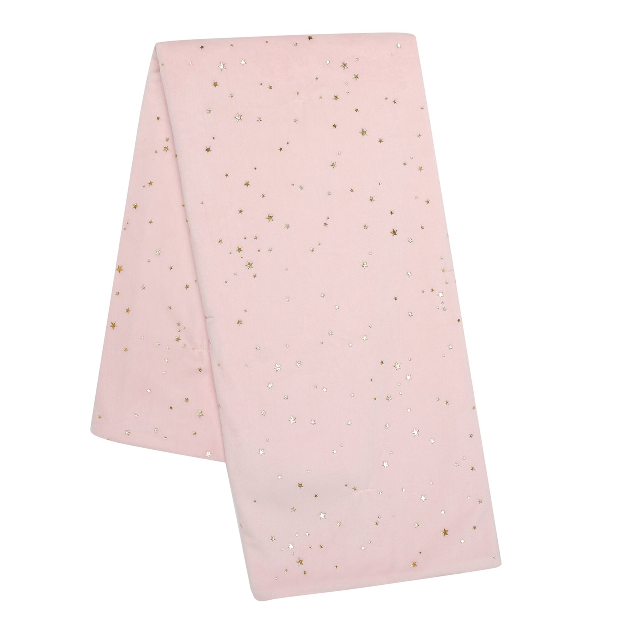 Lambs & Ivy Ballerina Baby Pink with Gold Stars 2-Sided Soft Baby Blanket Lambs & Ivy