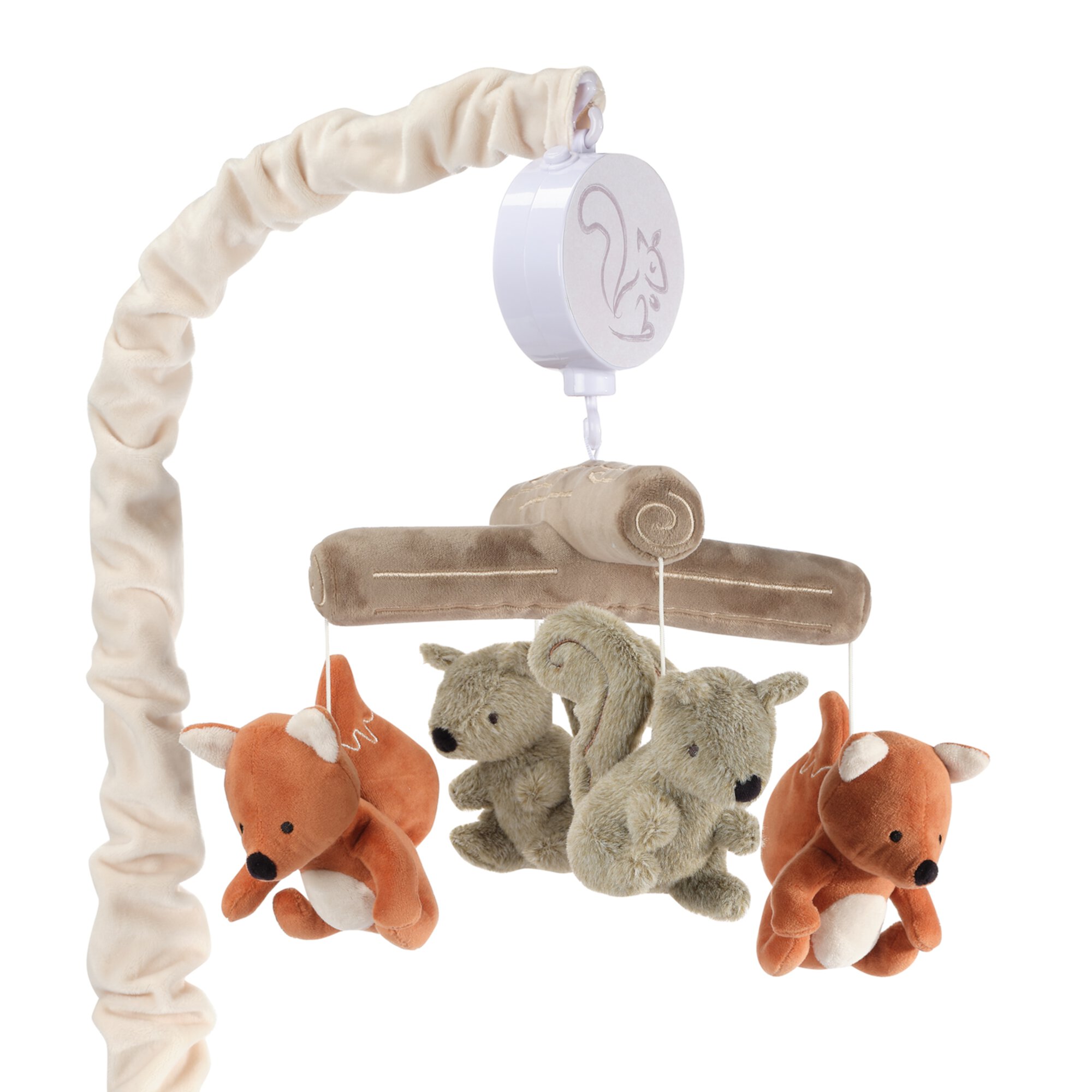 Lambs & Ivy Treetop Fox & Squirrel Woodland Musical Baby Crib Mobile Soother Toy Lambs & Ivy