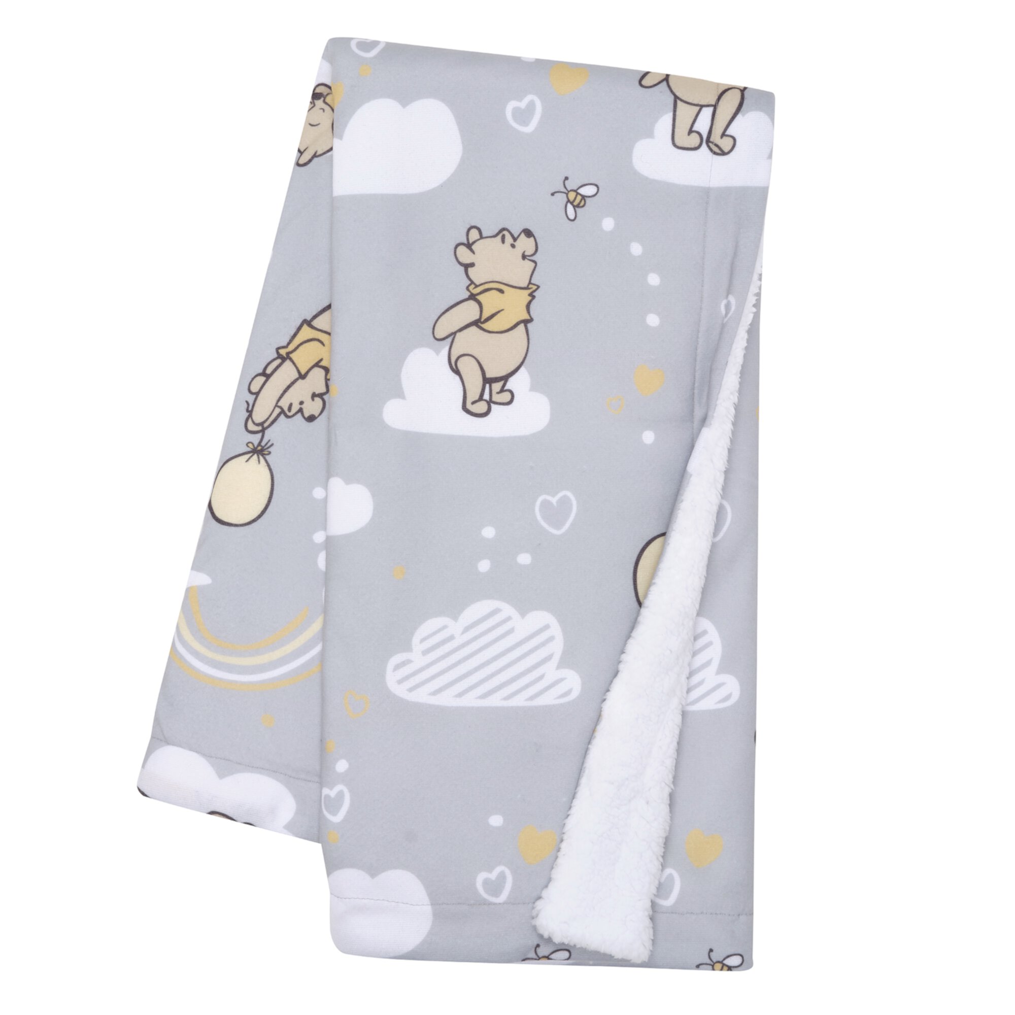 Lambs & Ivy Hunny Bear Pooh Baby Blanket - Gray, Animals, Disney, Bear Lambs & Ivy