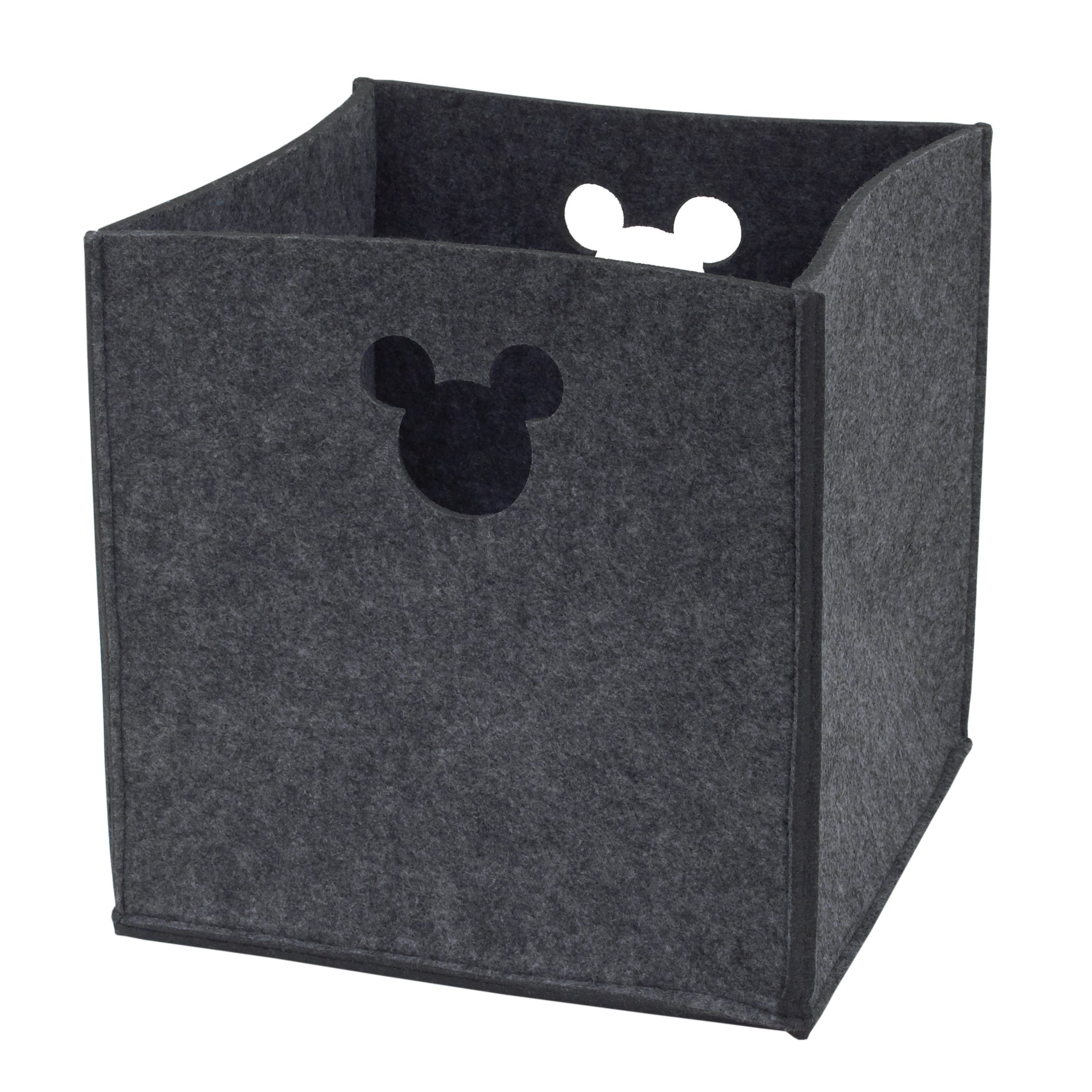 Mickey Mouse Infant Disney Baby Felt Fabric Storage Bin, Gray DISNEY BABY