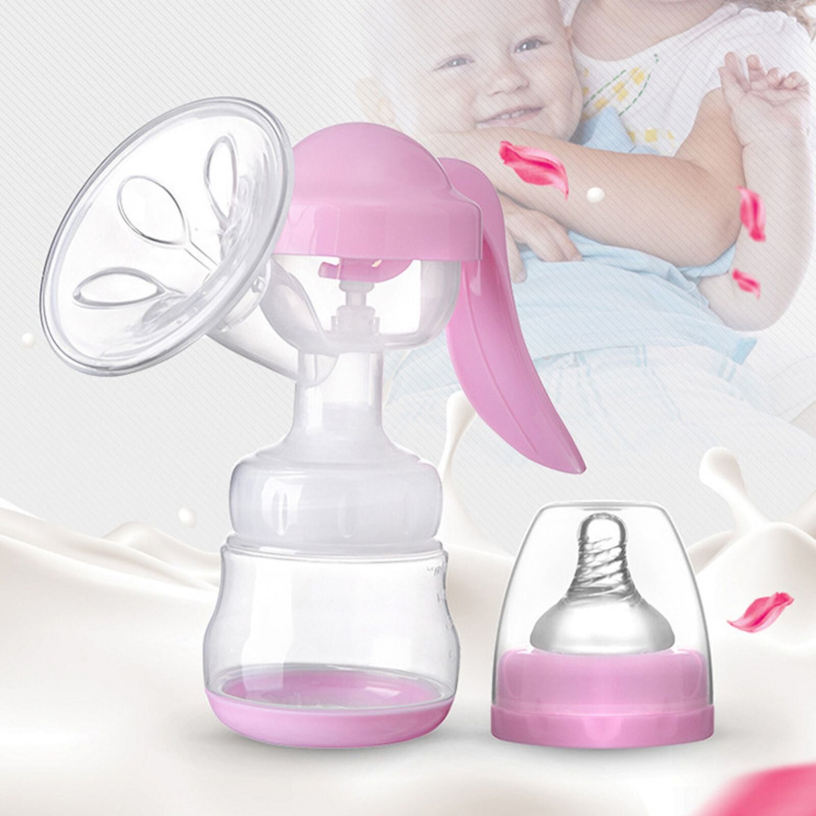 Breast Pump Baby Nipple Manual Suction Milk Pump Feeding Breasts Pumps Milk Bottle Sucking Postpartum Supplies Accessories Big Boy