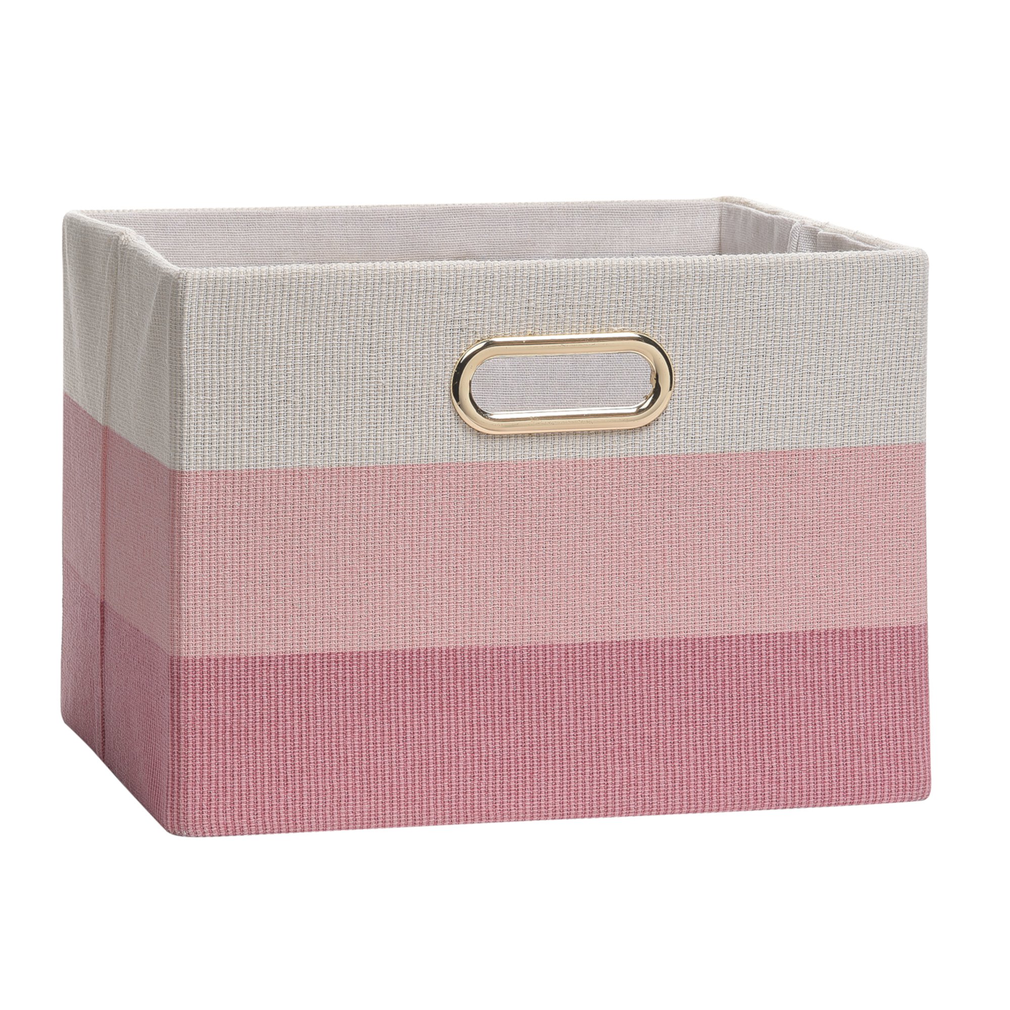 Lambs & Ivy Pink Ombre Foldable/Collapsible Storage Bin/Basket Lambs & Ivy