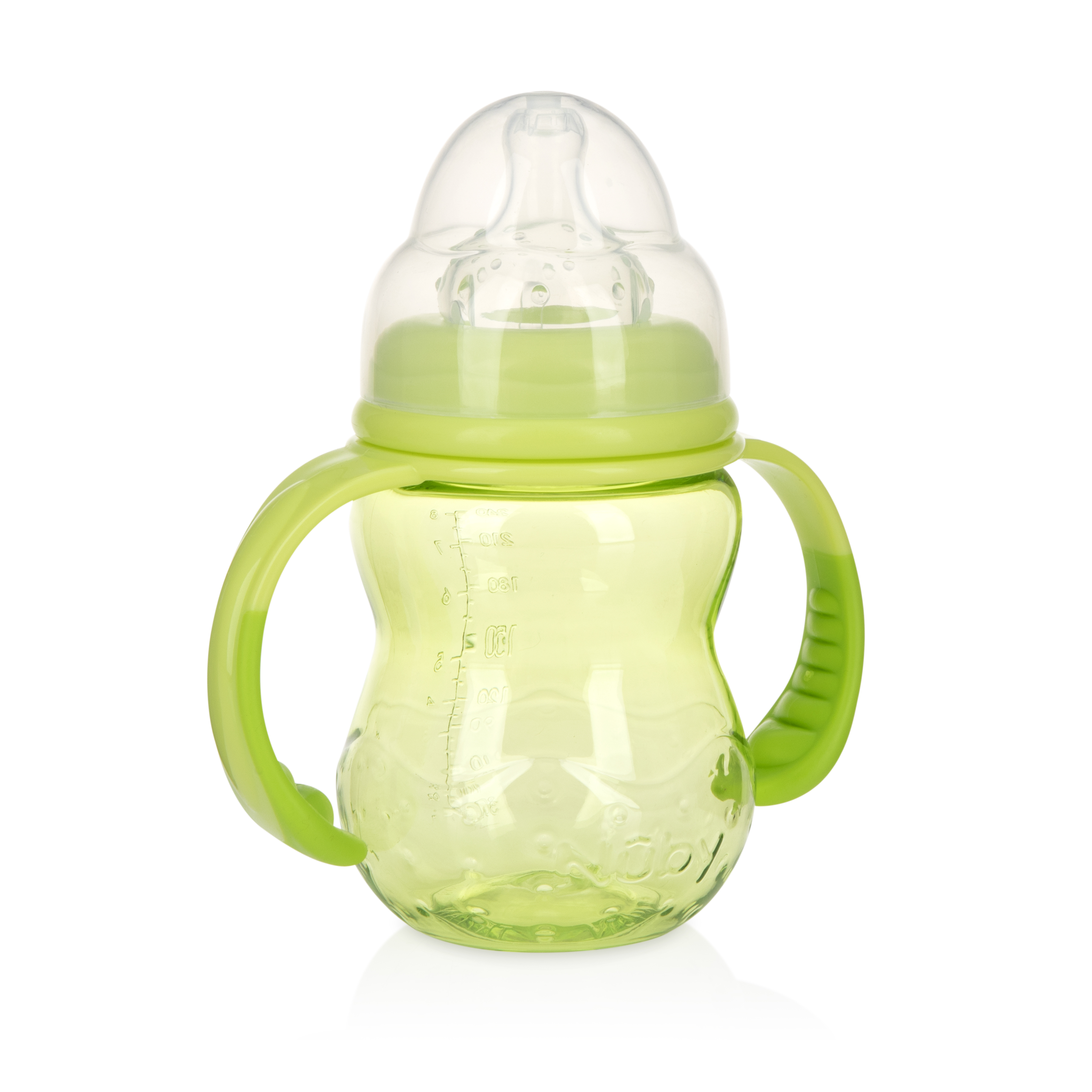 Nuby 3 Stage Grow with Me Bottle to Cup 8oz Green NUBY