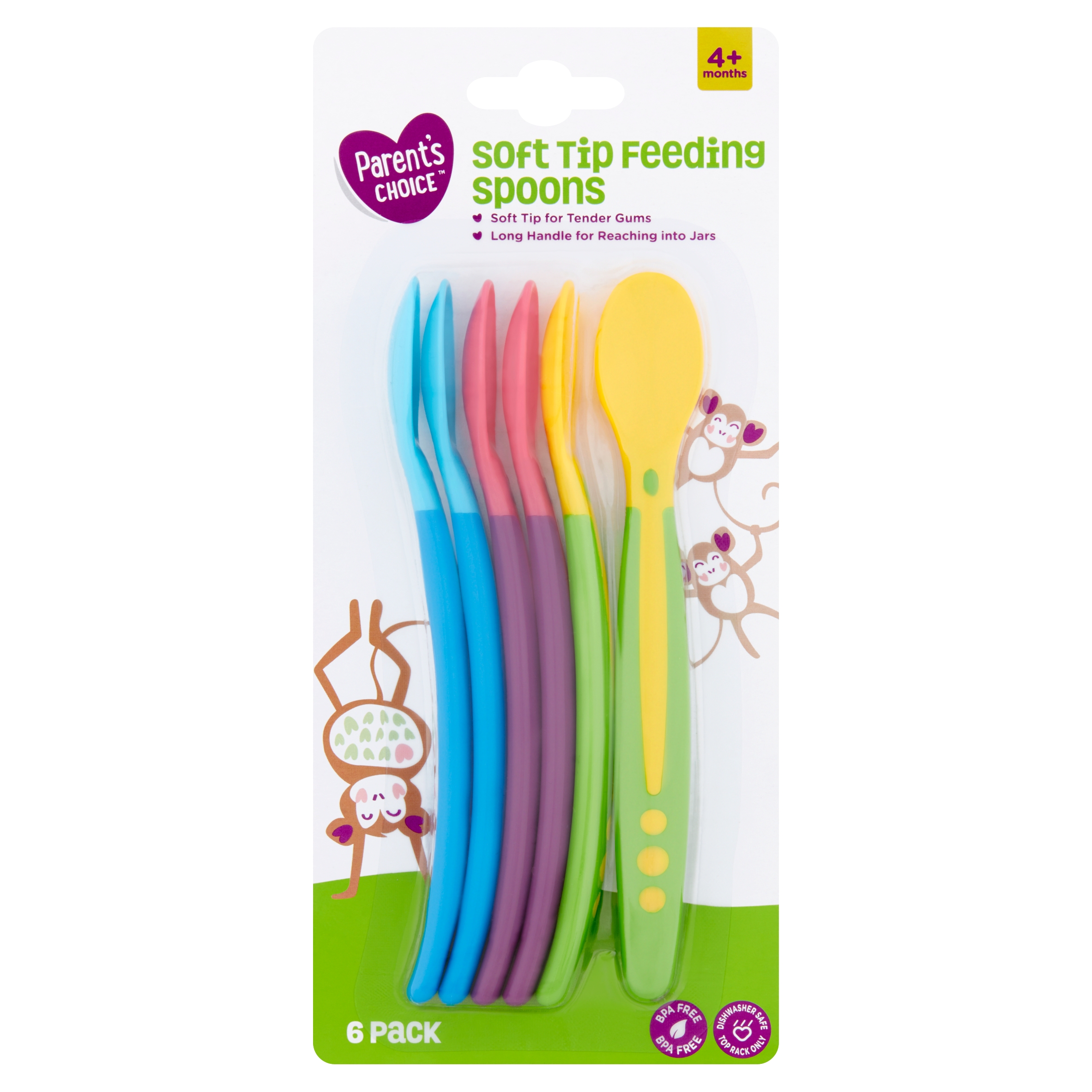 Parent's Choice Soft Tip Feeding Spoons, 6 Pack Parent's Choice