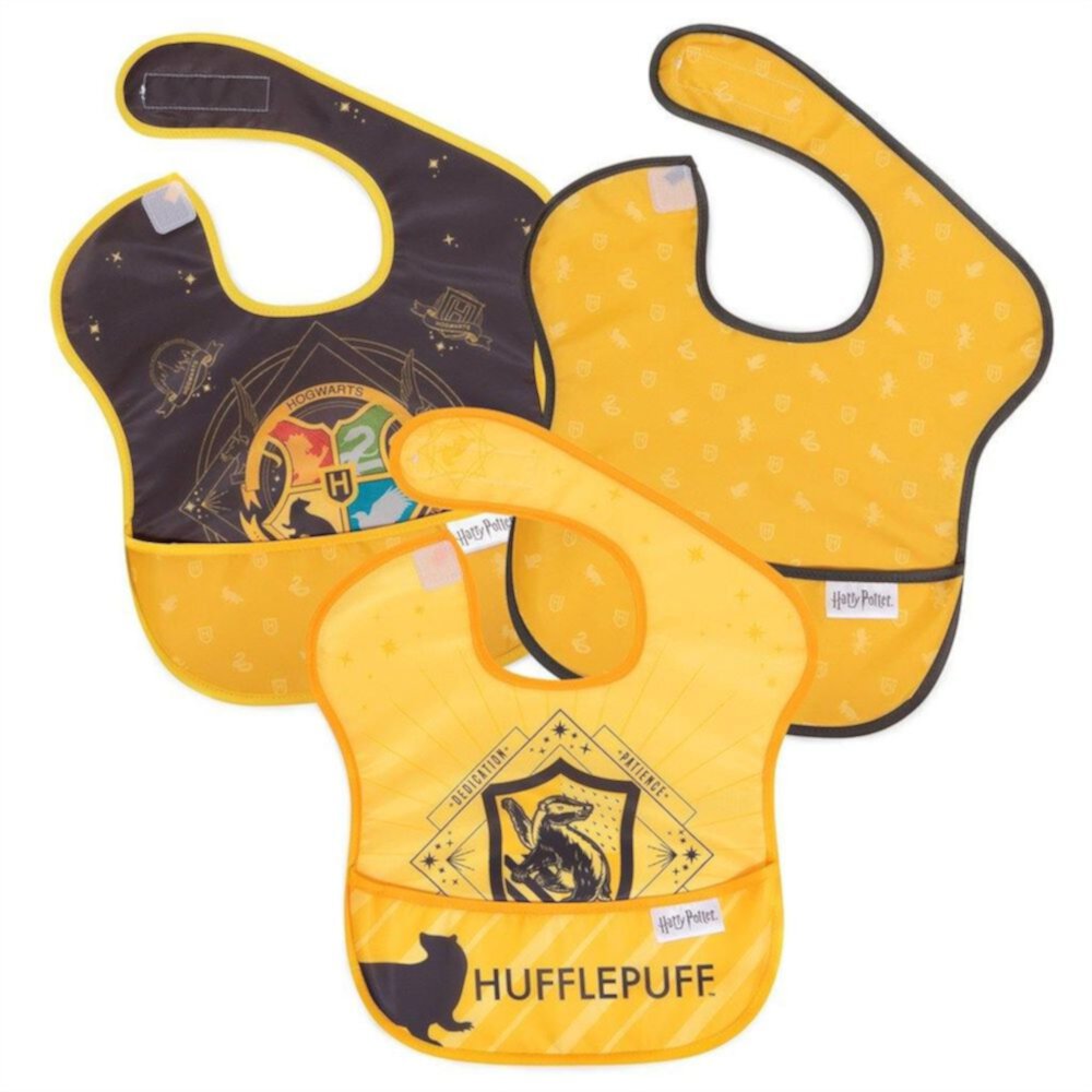 Bumkins 3-Pack Hufflepuff SuperBibs in Yellow/Navy Bumkins