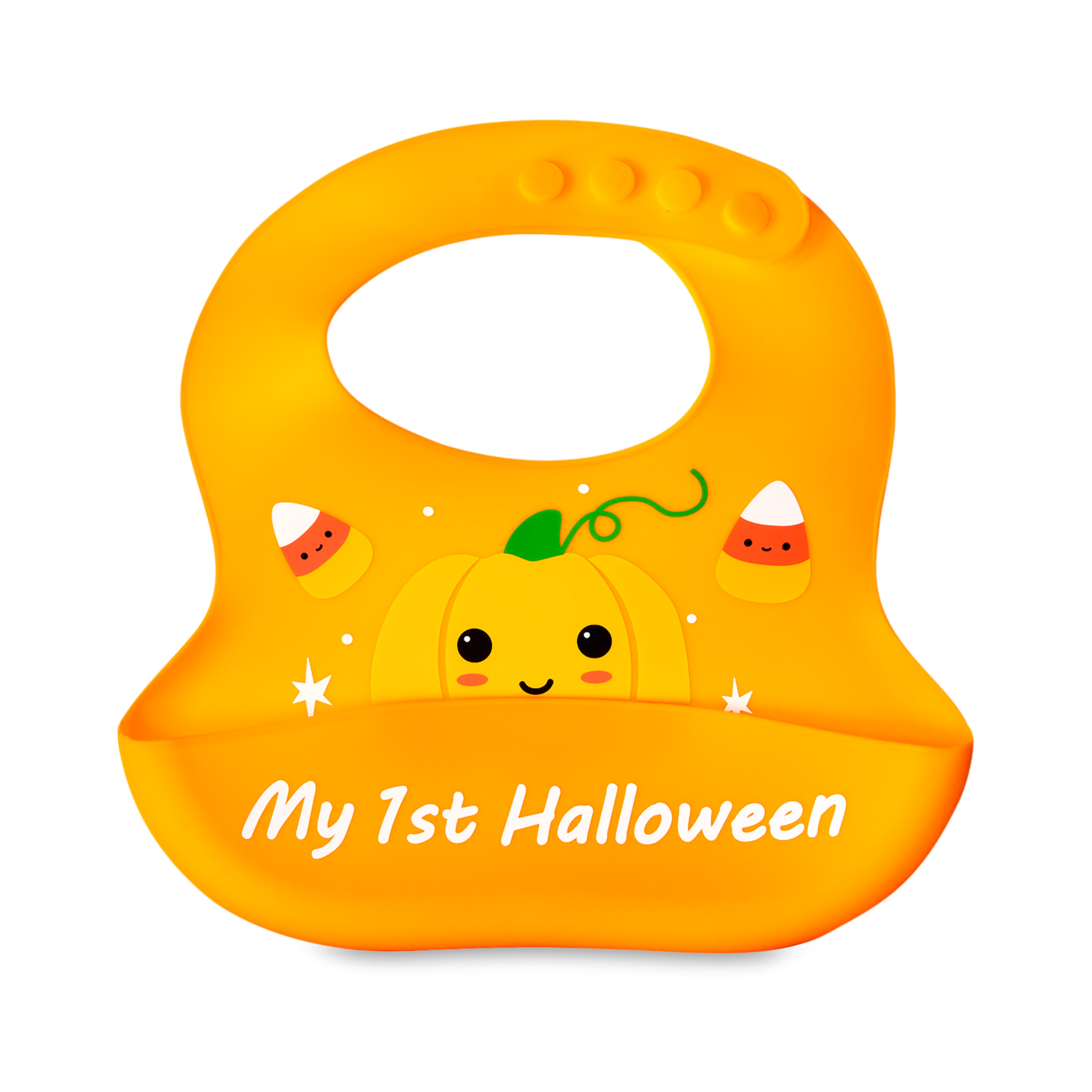 Parent's Choice Halloween Unisex Pumpkin Silicone Bib for Aged  0 Month+ Babies Parent's Choice