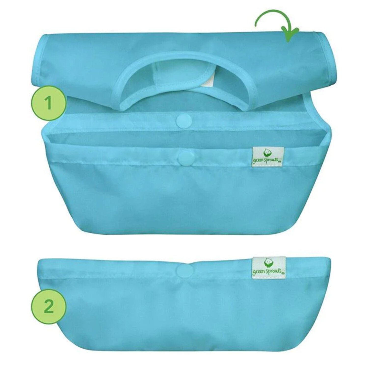 Green Sprouts Snap  Go Easy-Wear Bib 3-Pack Set, Blue  Grey Set Unknown