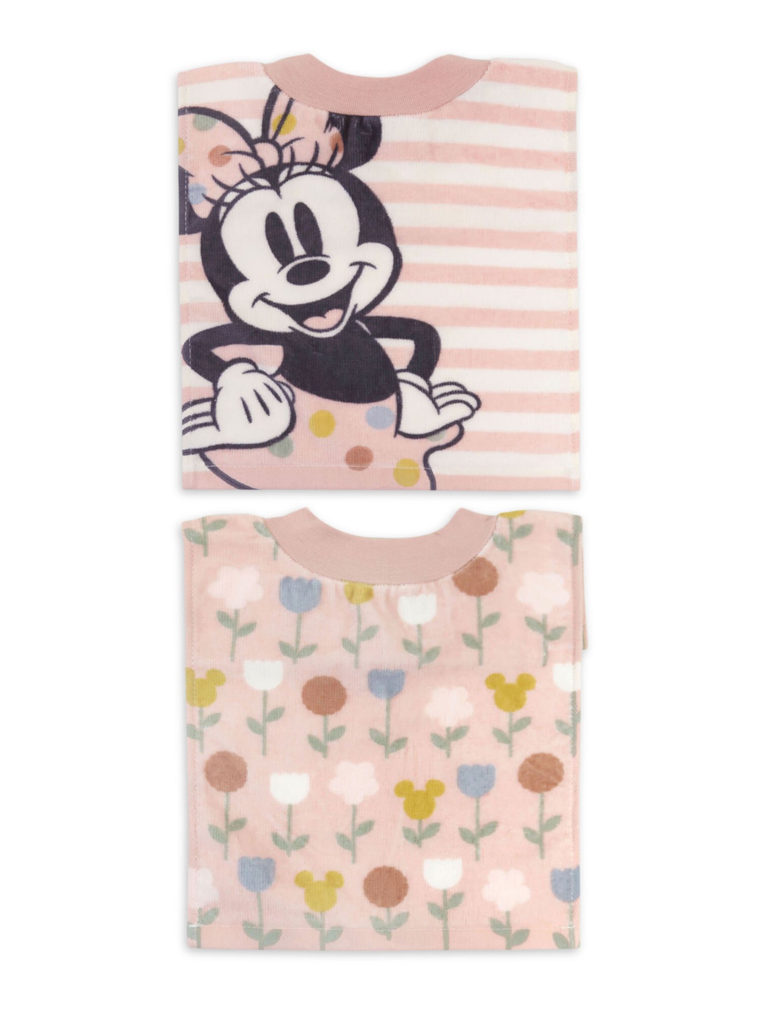 Disney Minnie Mouse 2 Pack Girl Towel Bib Disney